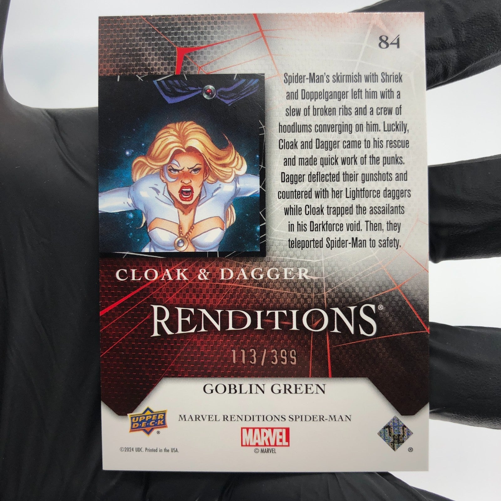 Marvel Card Cloak & Dagger 84 Green  /199 Fleer Upper Deck Renditions [NM]