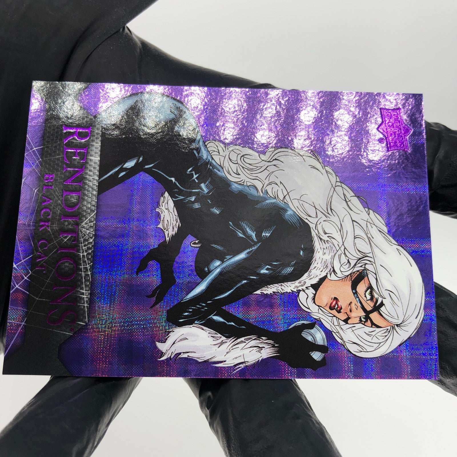 Marvel Card Black Cat 75 Purple Tie /99 Renditions 2024 Upper Deck [NM]