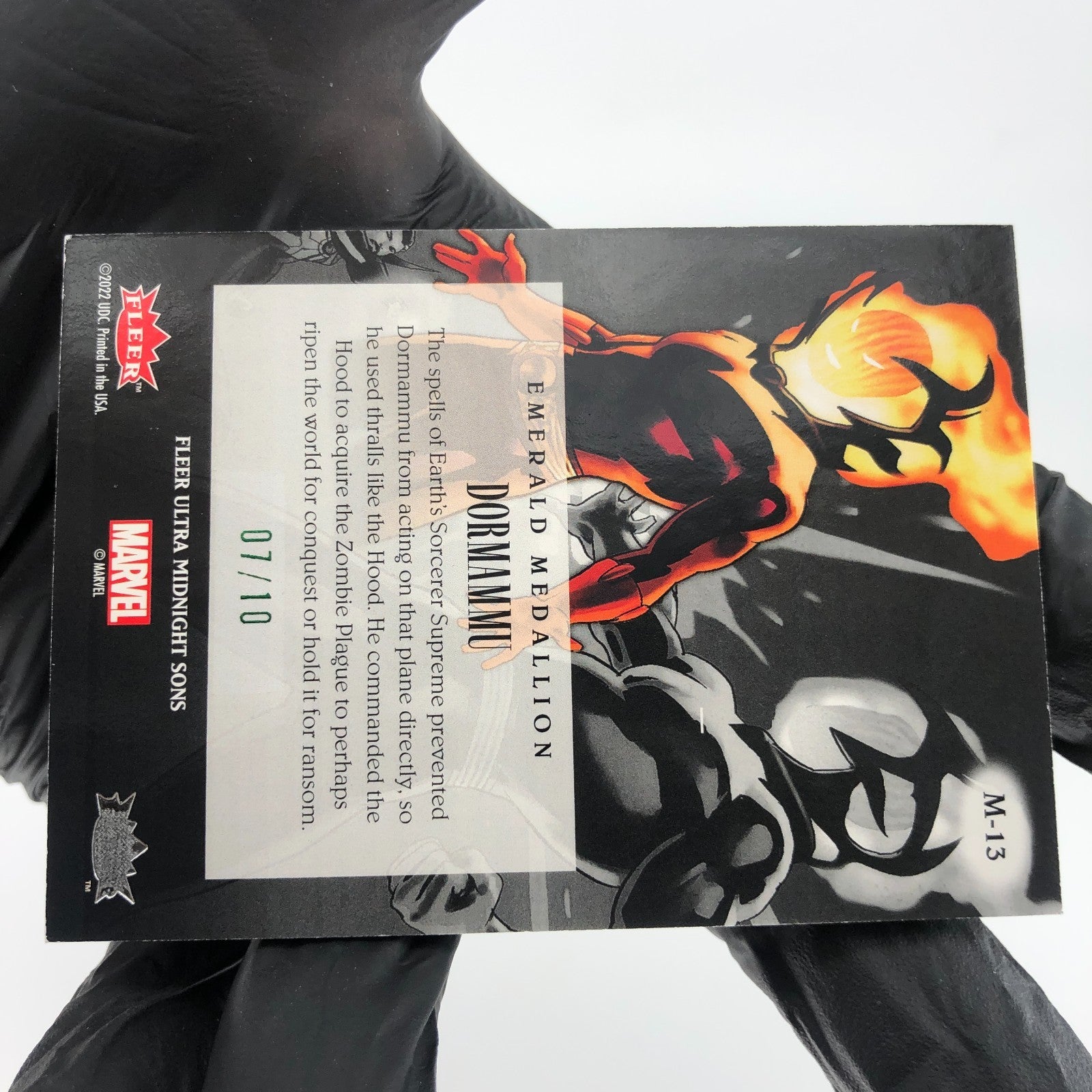 Marvel Card Dormamu M-13 Emerald /10 Midnight Sons 2022 Fleer Upper Deck [NM]