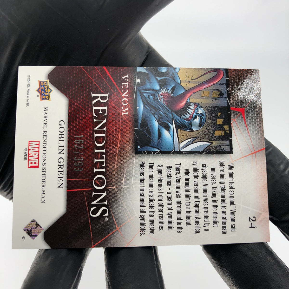 Marvel Card Venom 24 Green  /399 Fleer Upper Deck Renditions [NM]