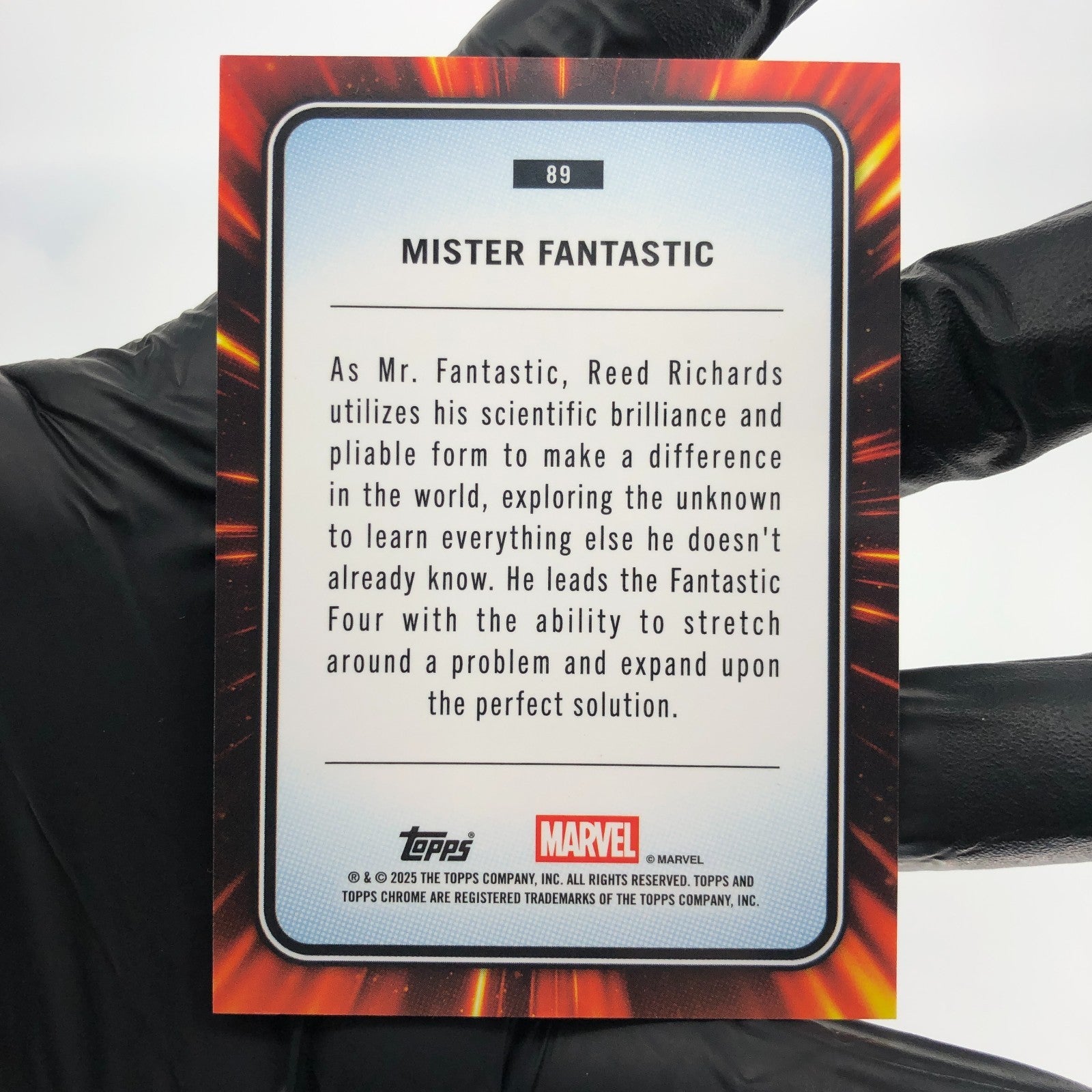 Marvel Card Mister Fantastic 89 Black Web /399 Topps Chrome 2025 [NM]