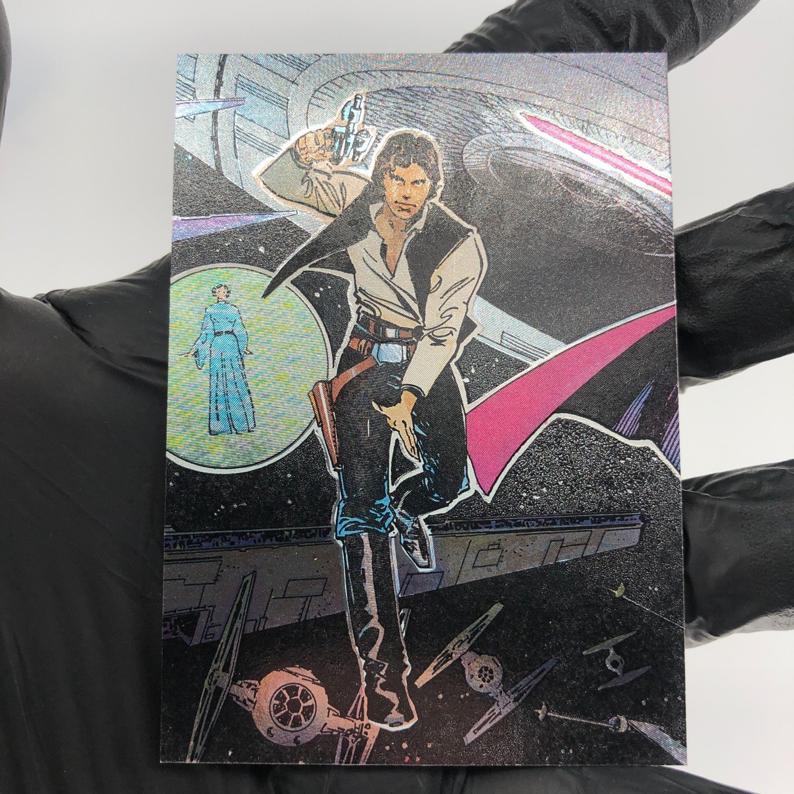 Star Wars Galaxy Card Han Solo 2 of 6 Walter Simonson Etched Foil Topps 1993[NM]