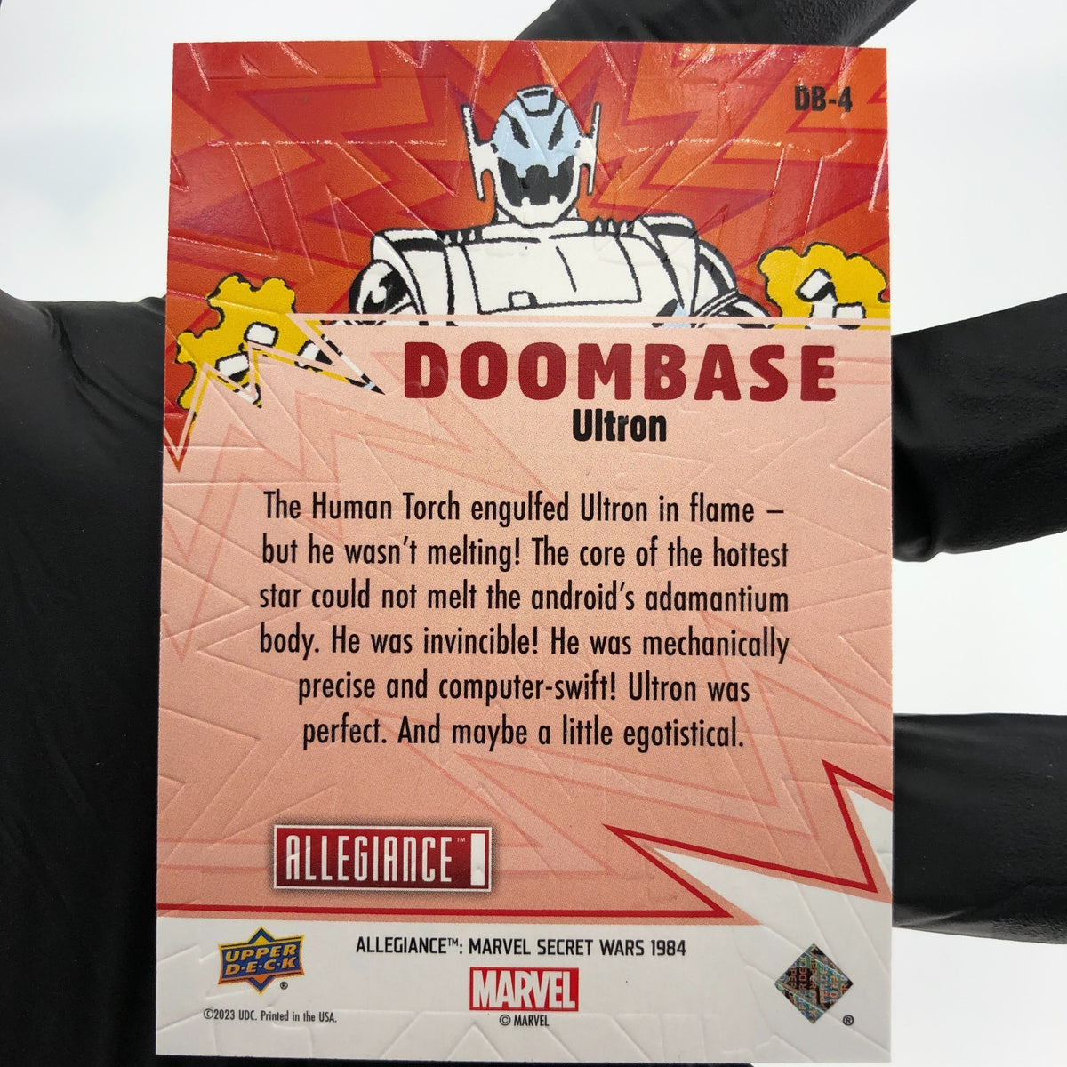 Marvel Card Secret Wars Ultron Doombase DB-4 Allegiance Upper Deck [NM]