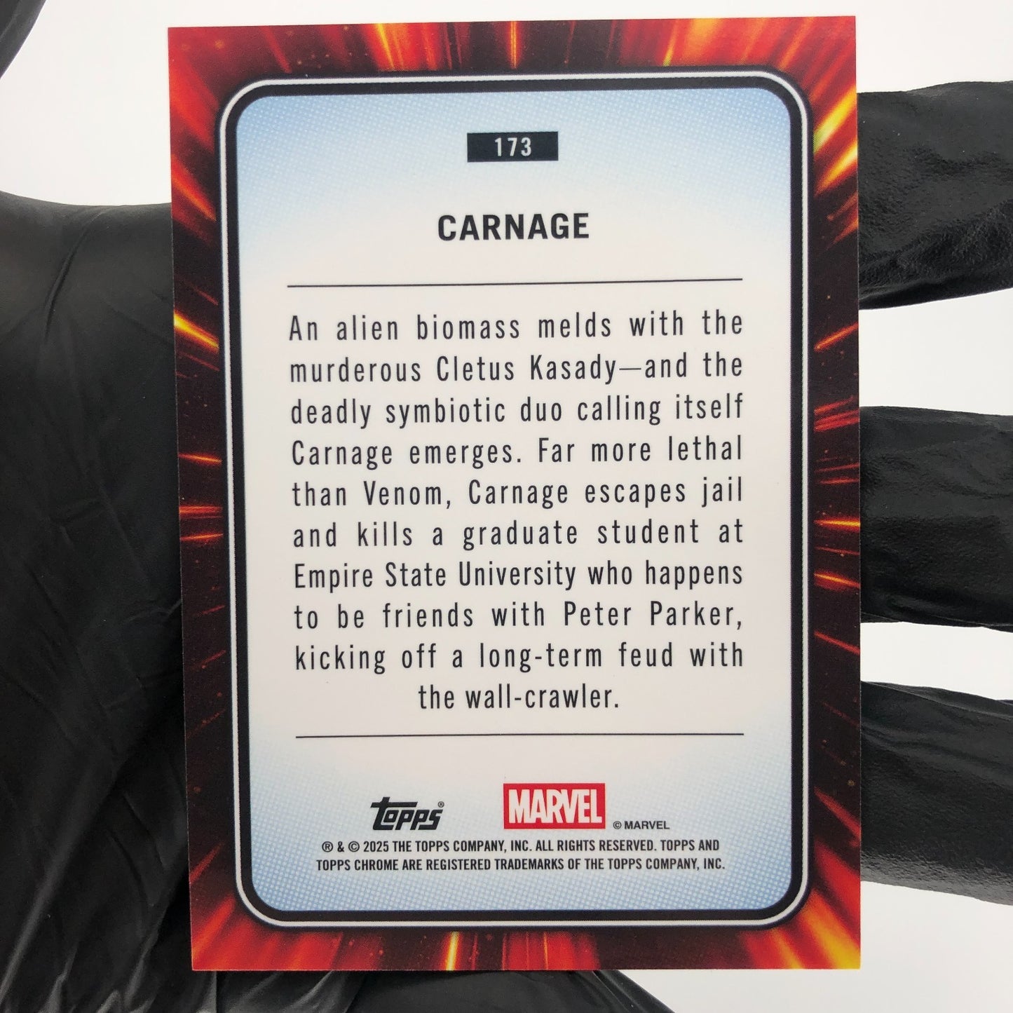 Marvel Card Carnage 173 Yellow Lava Refractor Topps Chrome 2025 [NM]