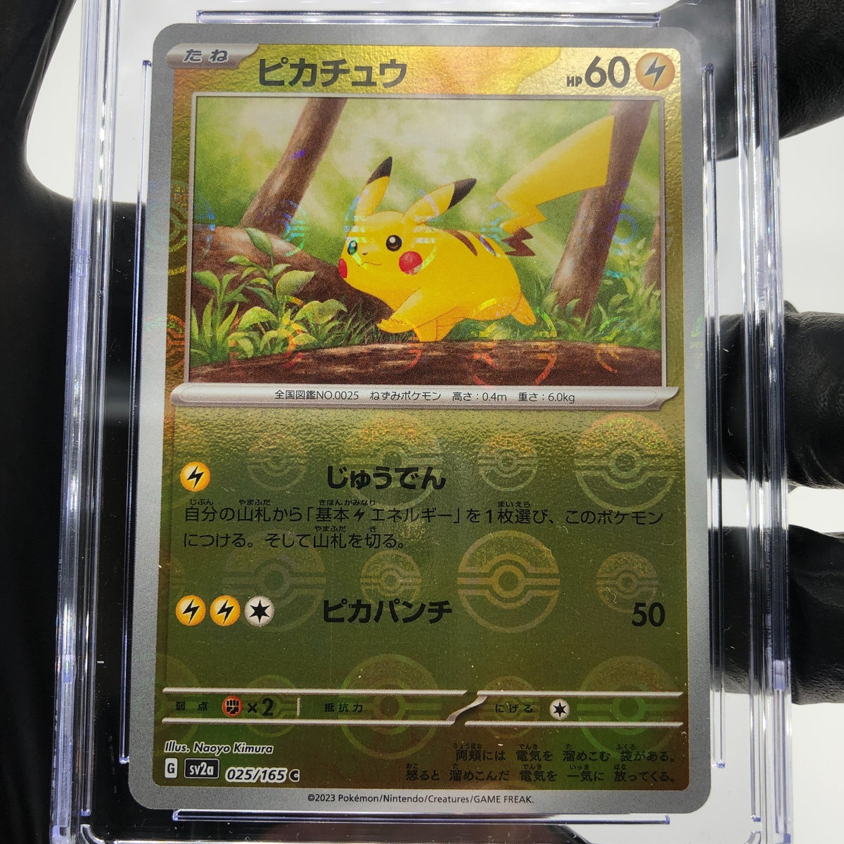 CGC 8 Pokemon Card Pikachu 025/165 C Pokeball SV2a Japanese Karte [8]