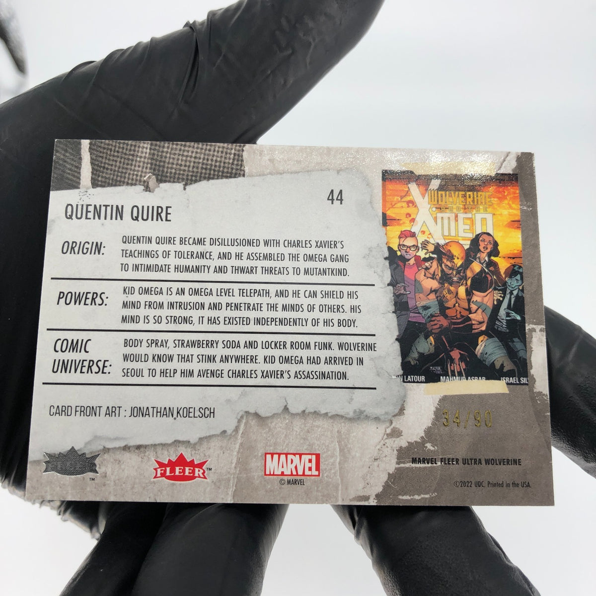 Marvel Card Quentin Quire Gold /90 Fleer Upper Deck 44 Ultra Wolverine [NM]