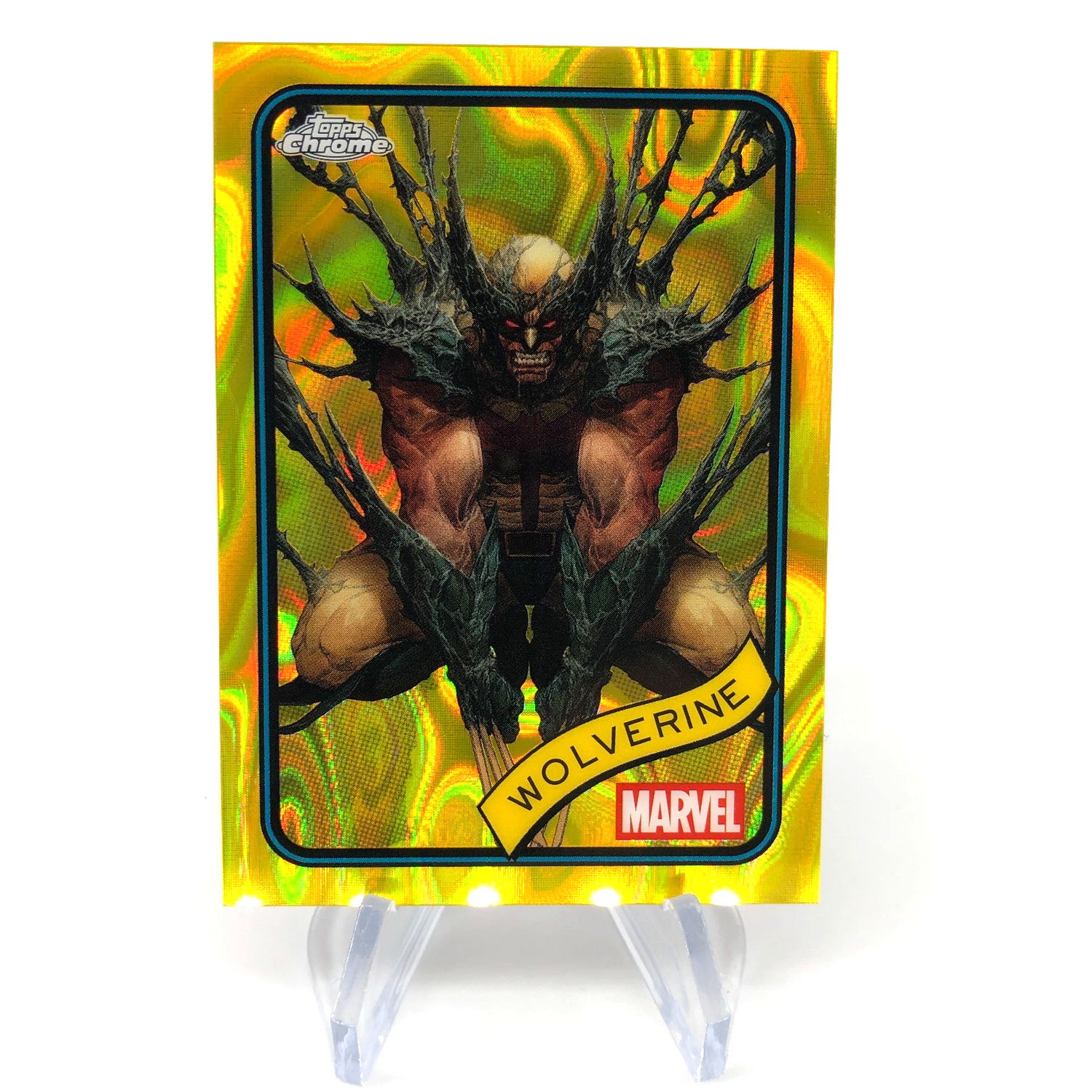 Marvel Card Wolverine 103 Yellow Lava Refractor Topps Chrome 2025 [NM]