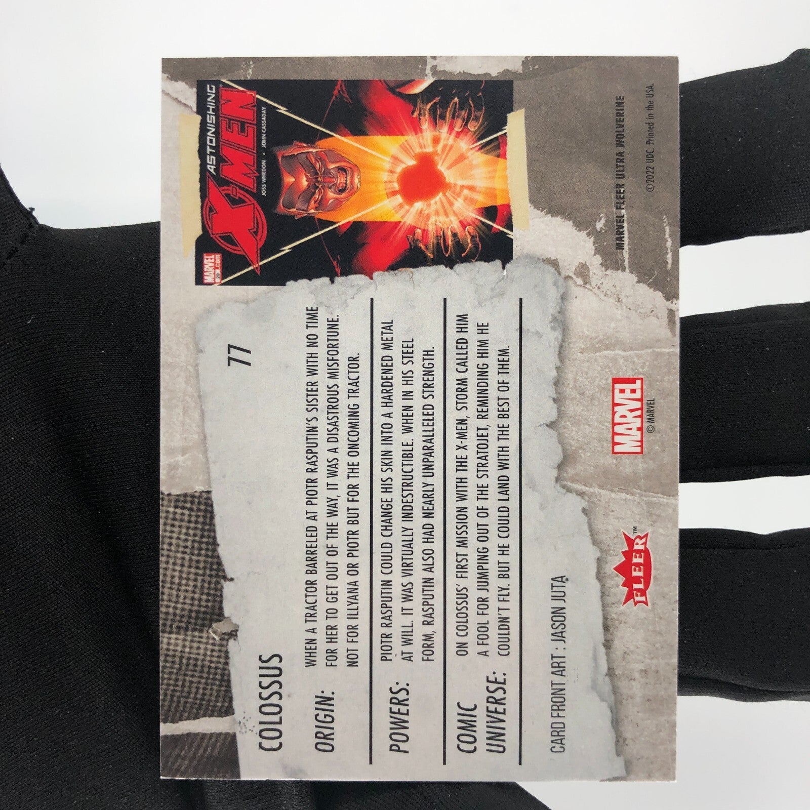 Marvel Card Colossus 77 Base Upper Wolverine Ultra [A]