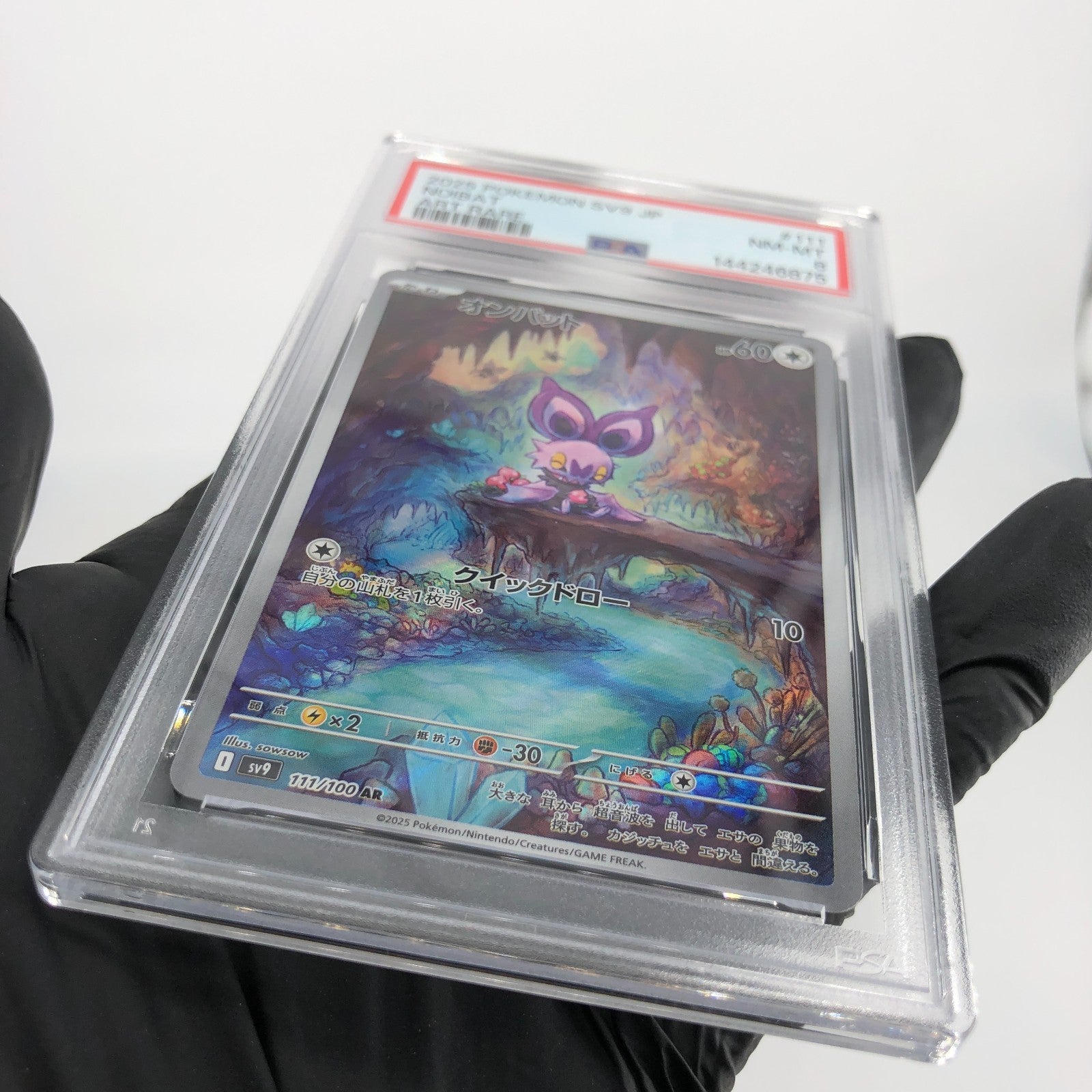 PSA 8 Pokemon Card Noibat 111/100 AR SV9 Japanese Karte [8]
