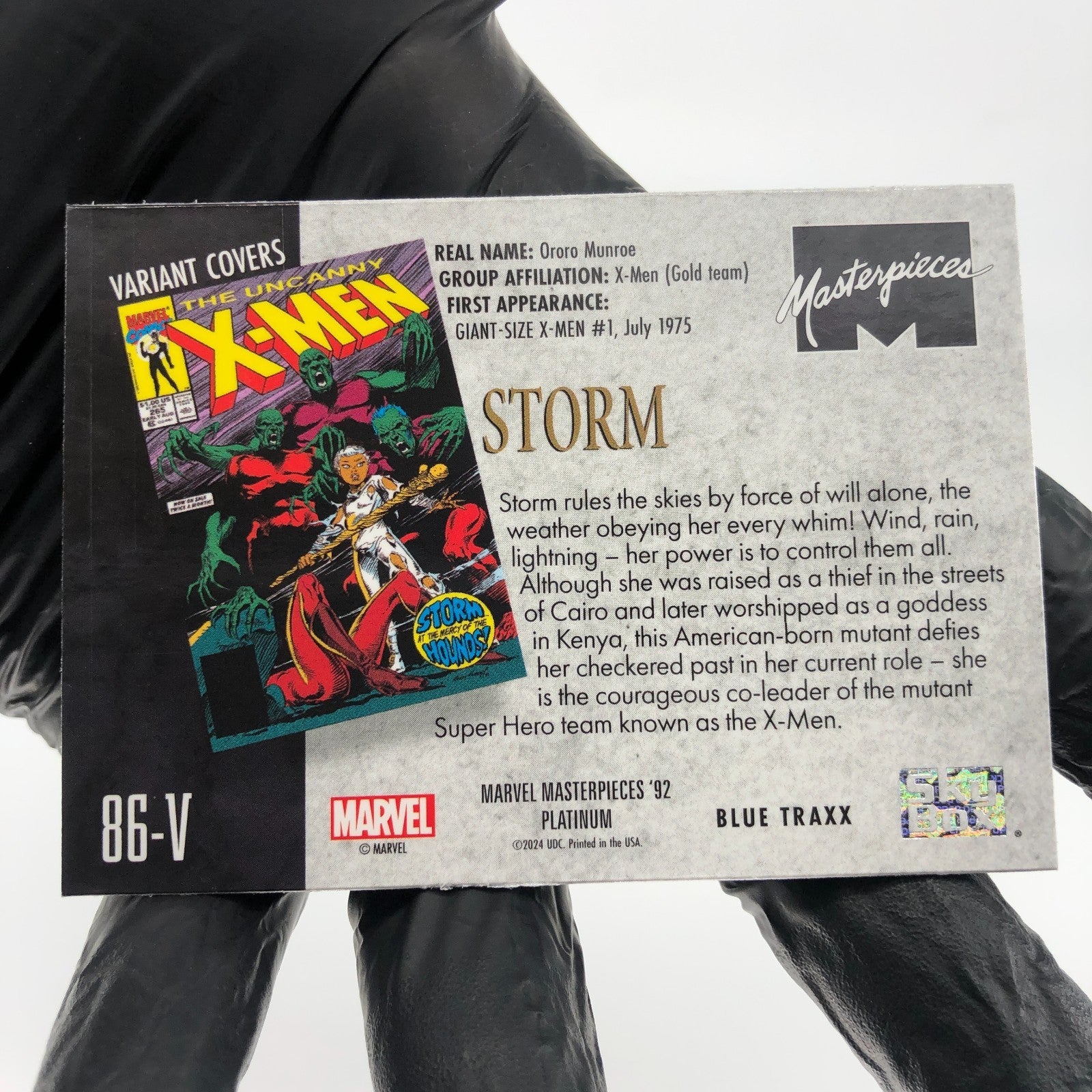 Marvel Card Storm Traxx 86-V Variant  Fleer Upper Deck Masterpieces [NM]