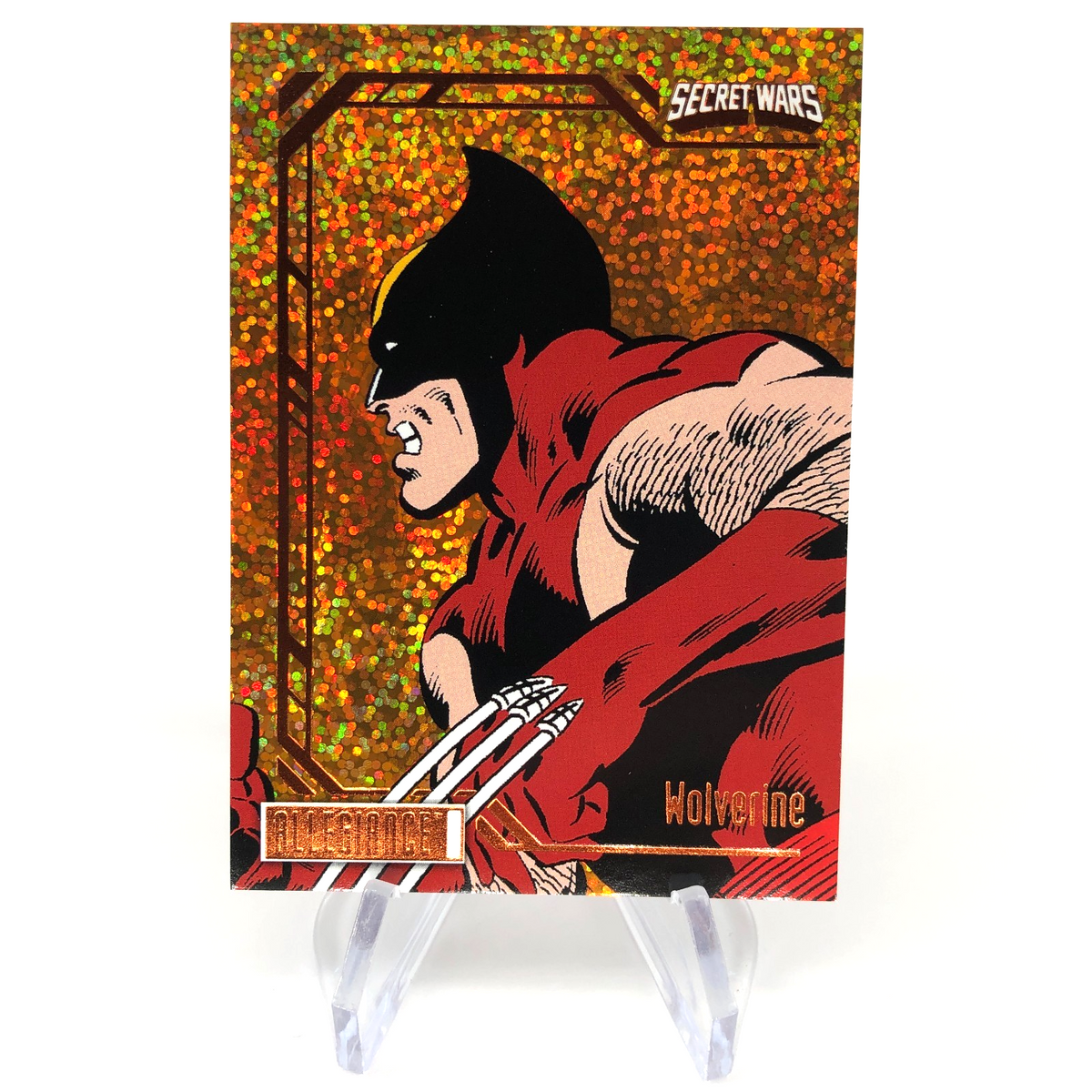 Marvel Card Wolverine 81 Orange Glitter Secret Wars Allegiance Upper Deck [NM]