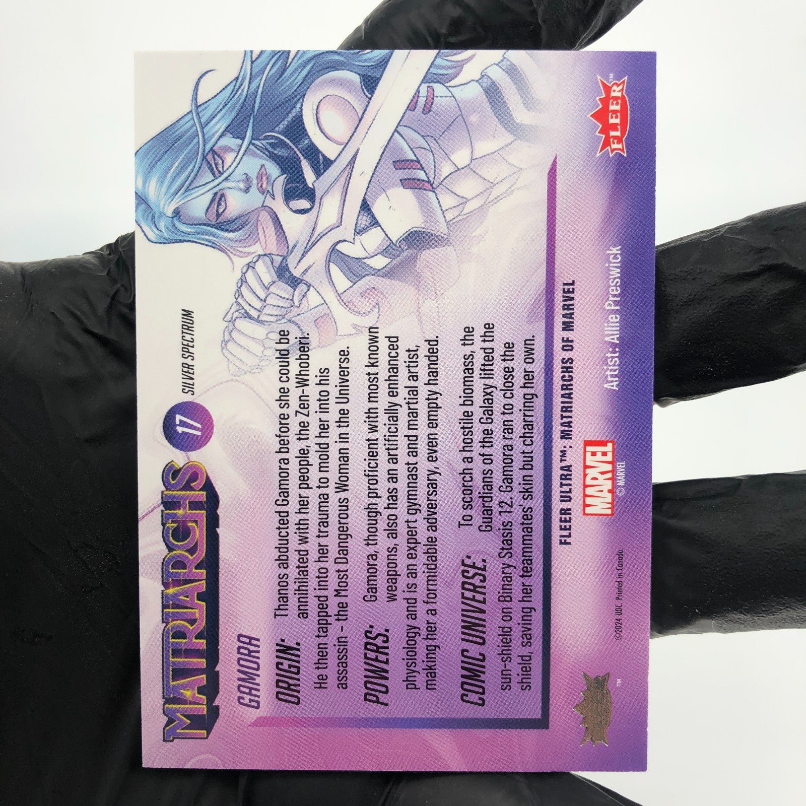 Marvel Card Gamora 17 Silver Spectrum Matriarchs 2024 Fleer Upper Deck [NM]