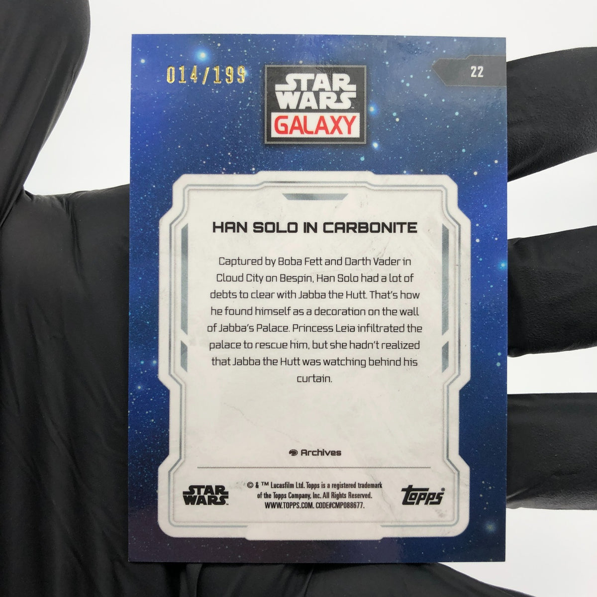 Star Wars Galaxy 2024 Han Solo 22 Aqua /199 Topps Chrome [NM]