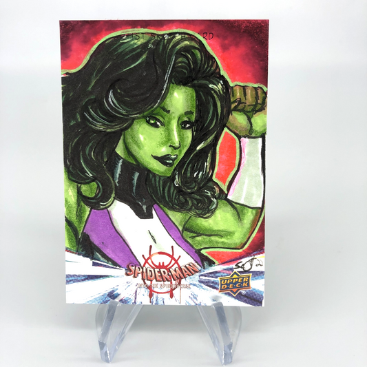 Marvel Card She-Hulk Sketch 1/1 Tony Scott 2021 Fleer Upper Deck [NM]