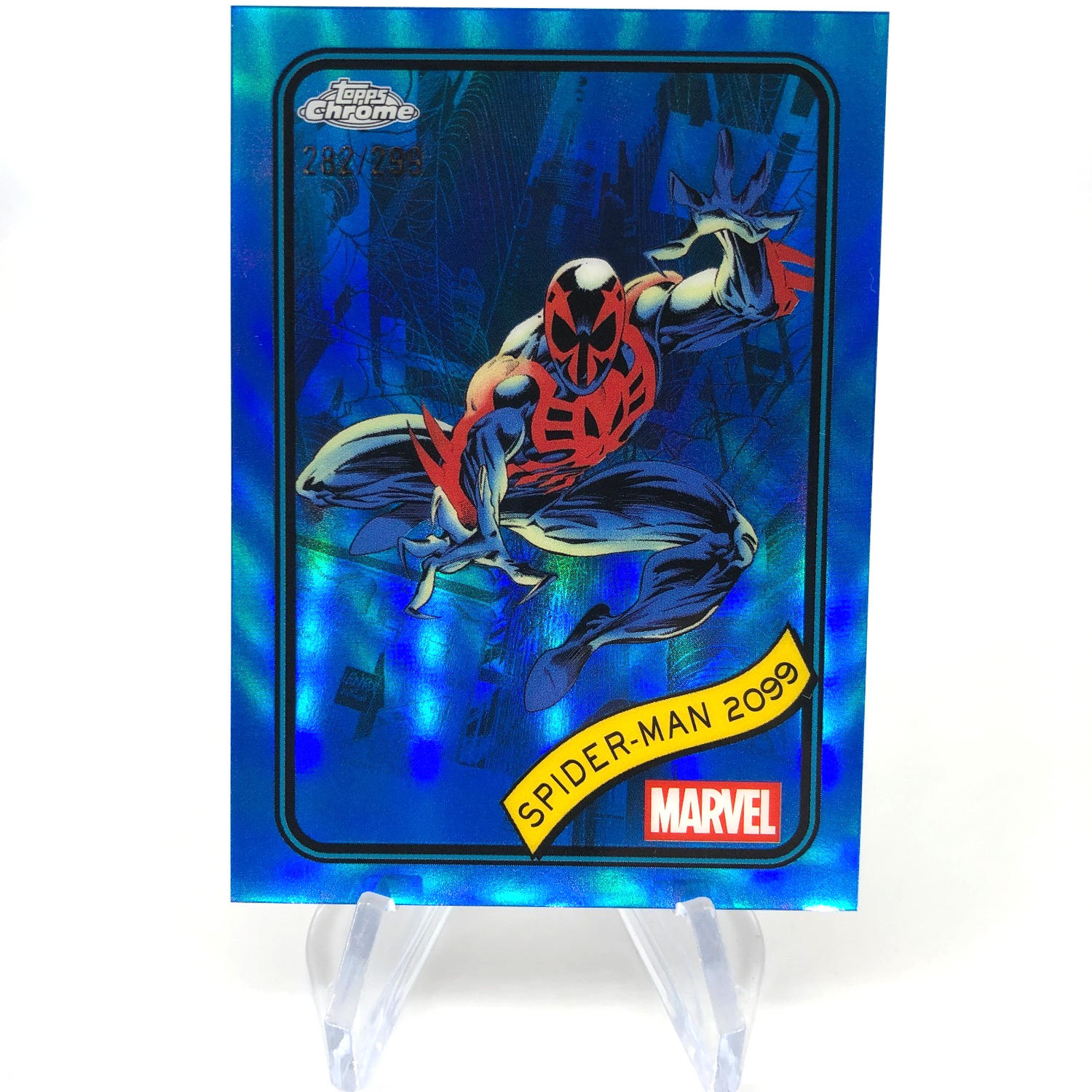 Marvel Card Spider-Man 2099 112 Blue /299 Topps Chrome 2025 [NM]