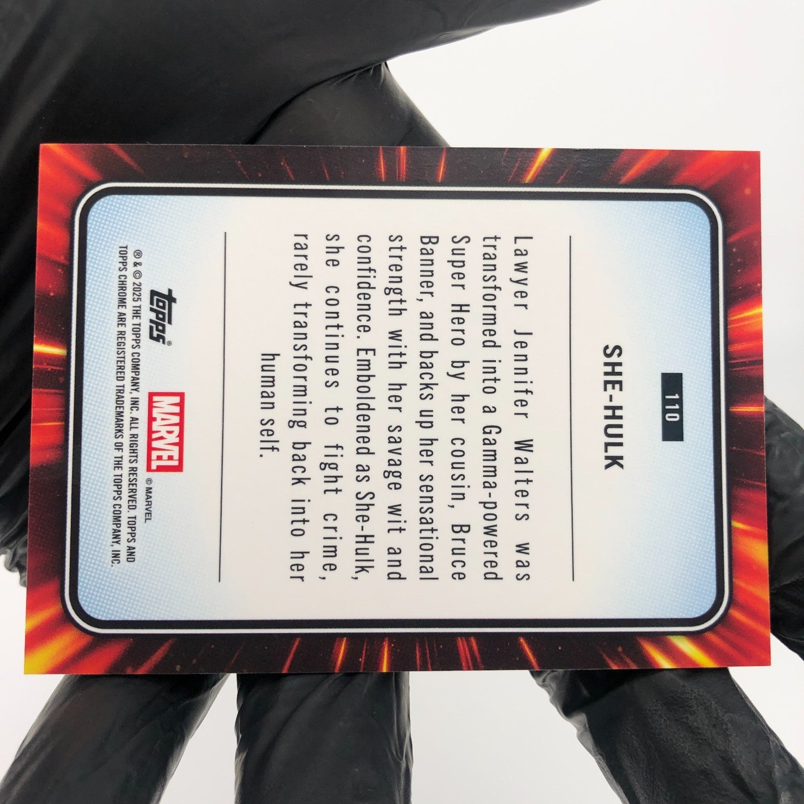 Marvel Card She-Hulk 110 Yellow Lava Refractor Topps Chrome 2025 [NM]