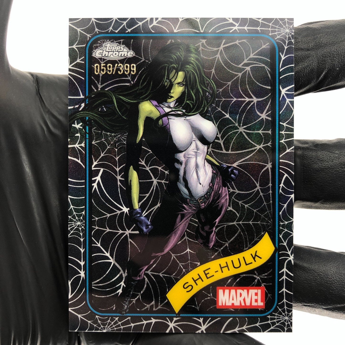 Marvel Card She-Hulk 110 Black Web /399 Topps Chrome 2025 [NM]