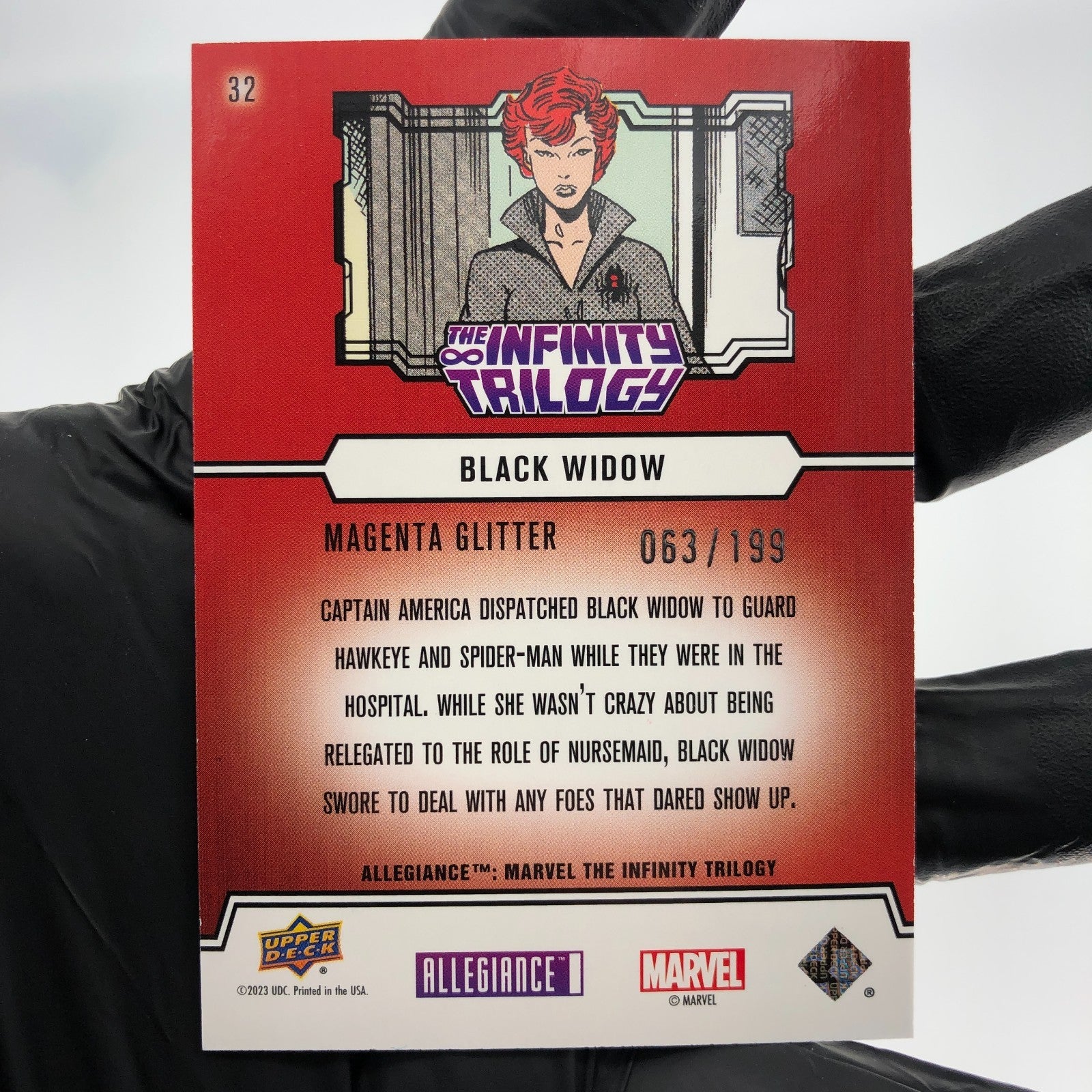 Marvel Card Black Widow 32 Magenta /199 Infinity Allegiance Upper Deck [NM]