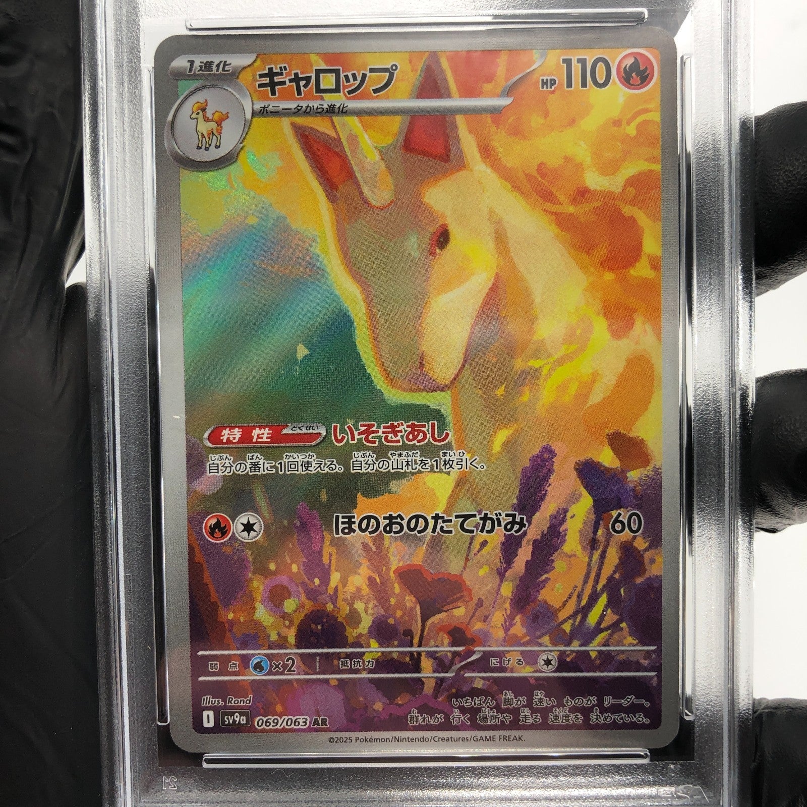 PSA 8 Pokemon Card Rapidash 069/063 AR sv9a Japanese Karte [8]
