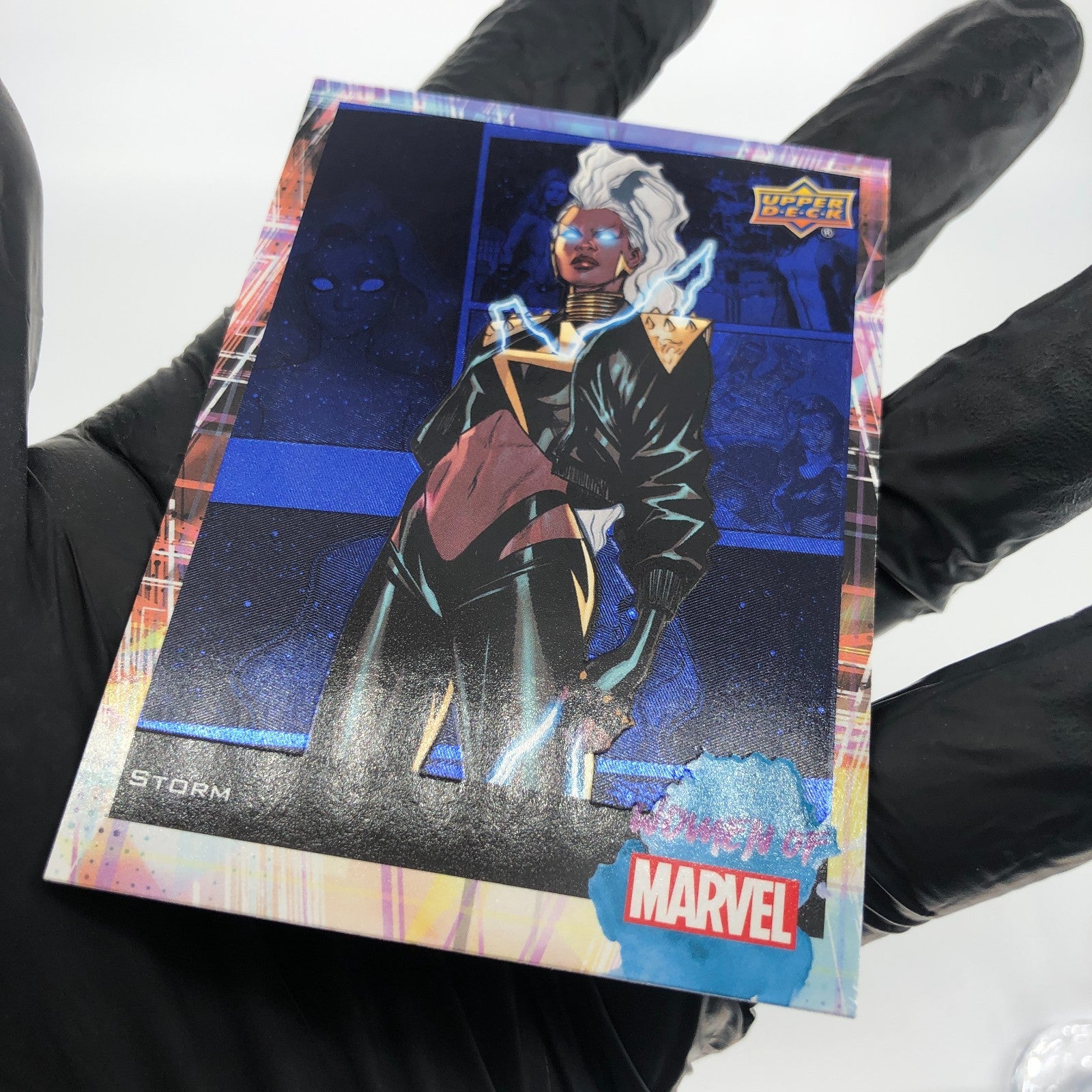 Marvel Card Storm 16 Blue Light Women of Marvel 2022 Holo Fleer Upper Deck [NM]