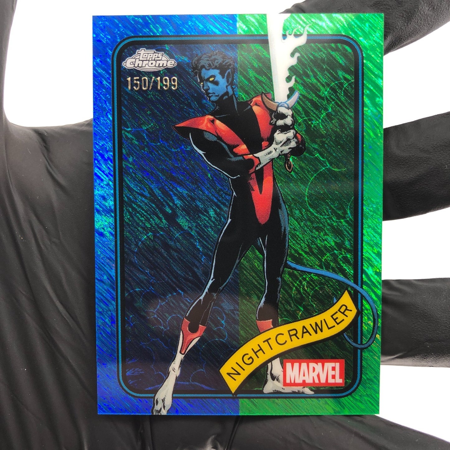 Marvel Card Nightcrawler 178 Blue Green Shimmer /199 Topps Chrome 2025 [NM]