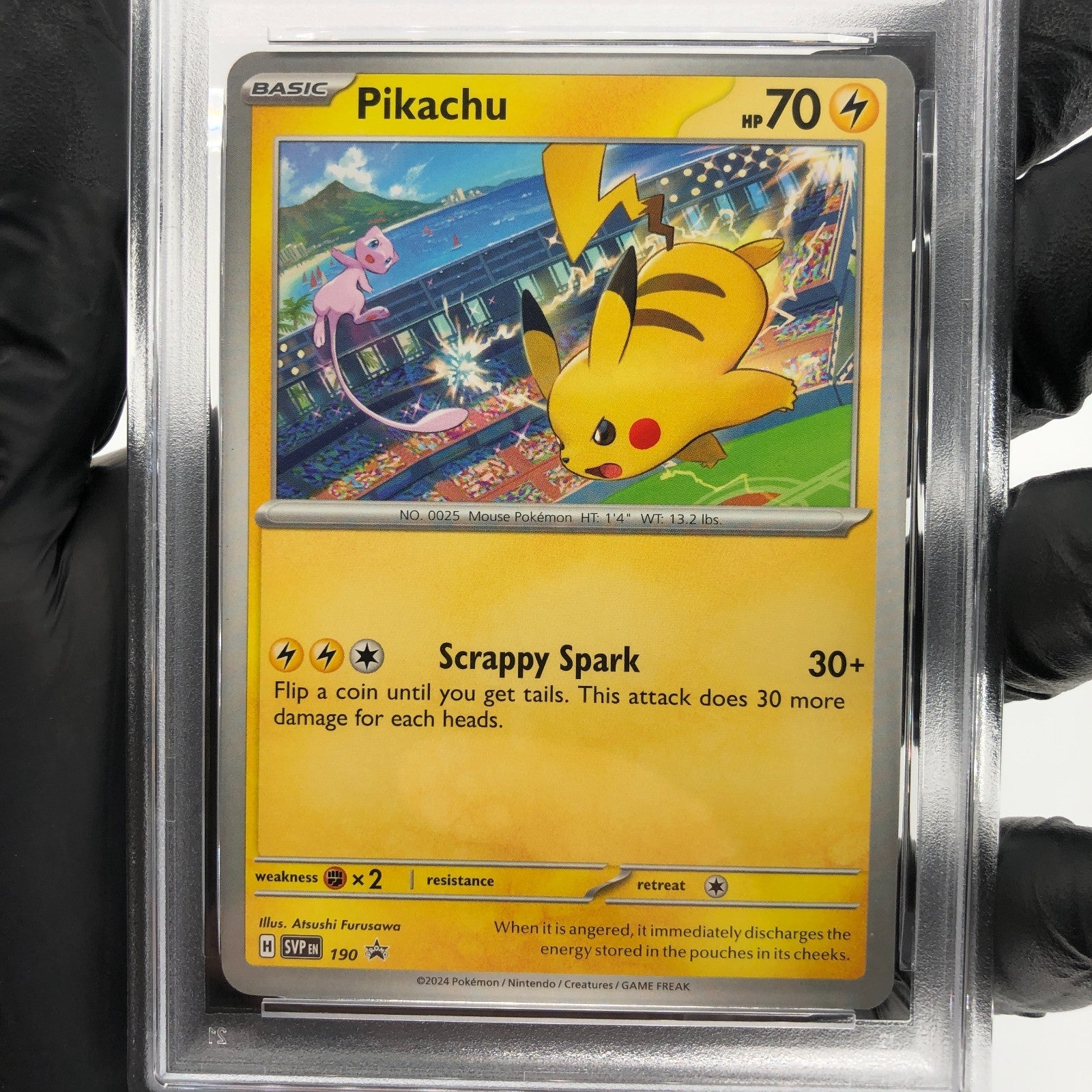 PSA 9 Pokemon Card Pikachu 190 SVP Gym Promo 2024 English Karte [9]