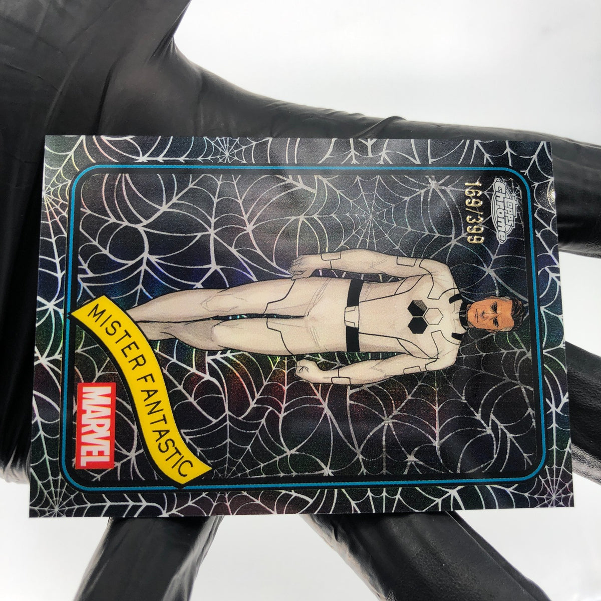 Marvel Card Mister Fantastic 89 Black Web /399 Topps Chrome 2025 [NM]