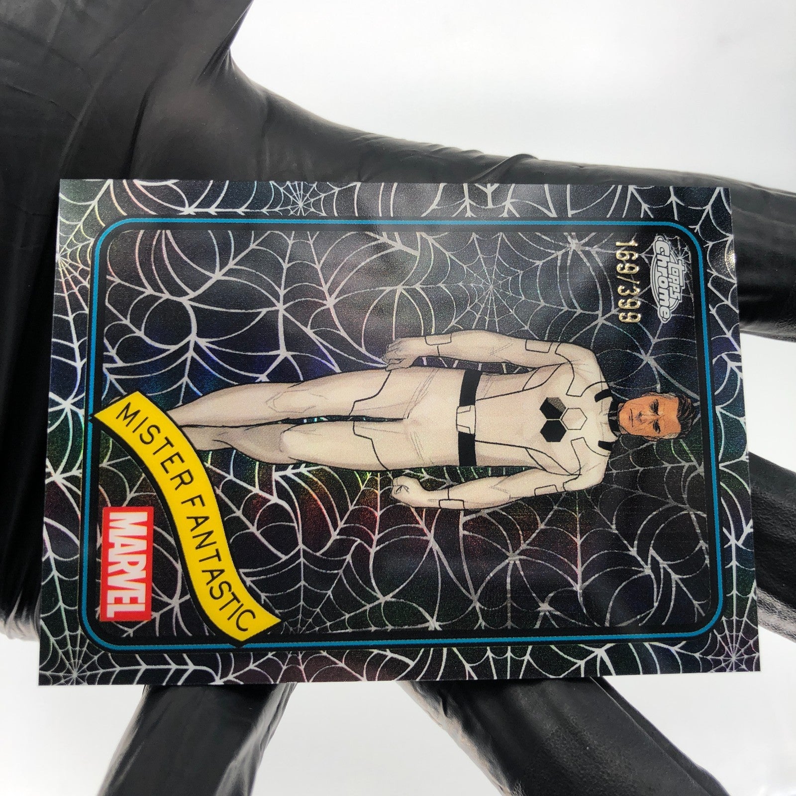 Marvel Card Mister Fantastic 89 Black Web /399 Topps Chrome 2025 [NM]