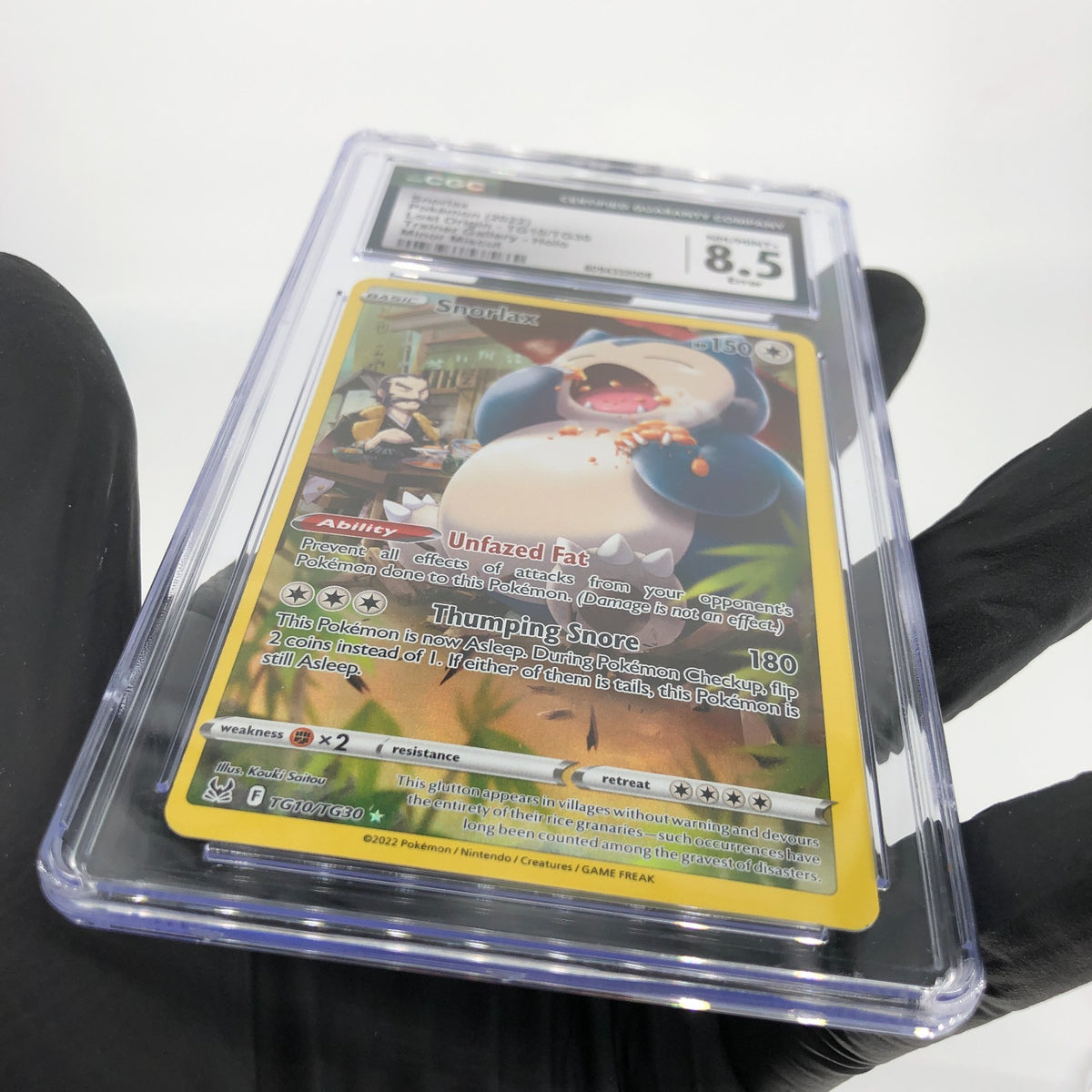 CGC 8.5 Pokemon Card Snorlax TG10/TG30 Lost Origin Minor Miscut English [8.5]
