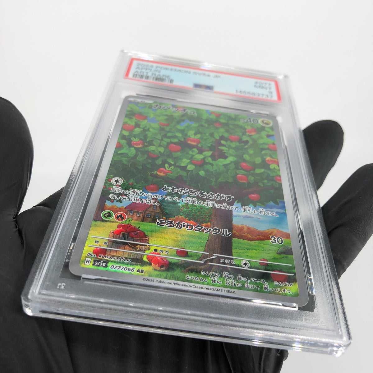 PSA 9 Pokemon Card Applin 077/066 AR SV5a Japanese Karte [9] 2