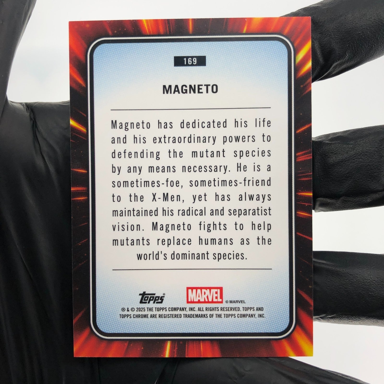 Marvel Card Magneto 169 Black Web /399 Topps Chrome 2025 [NM]