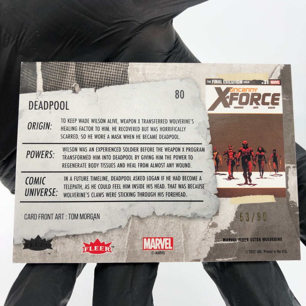 Marvel Card Deadpool 80 Gold /90 Fleer Upper Deck Ultra Wolverine [NM]