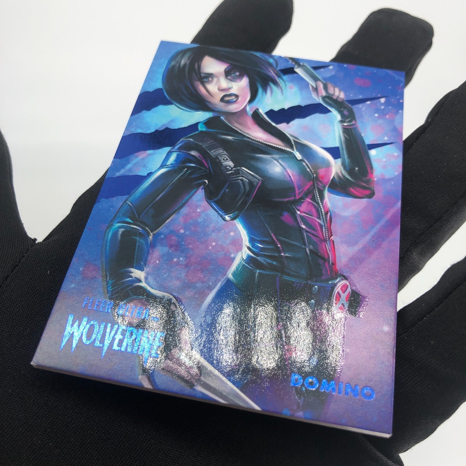 Marvel Card Domino 63 Blue /181 Fleer Upper Wolverine Ultra [A]