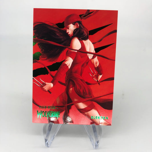 Marvel Card Elektra 21 Green Fleer Upper Wolverine Ultra [A]