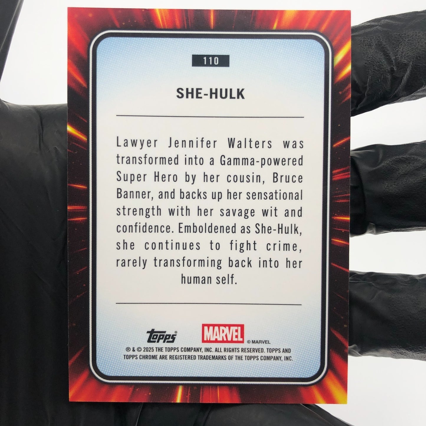 Marvel Card She-Hulk 110 Yellow Lava Refractor Topps Chrome 2025 [NM]