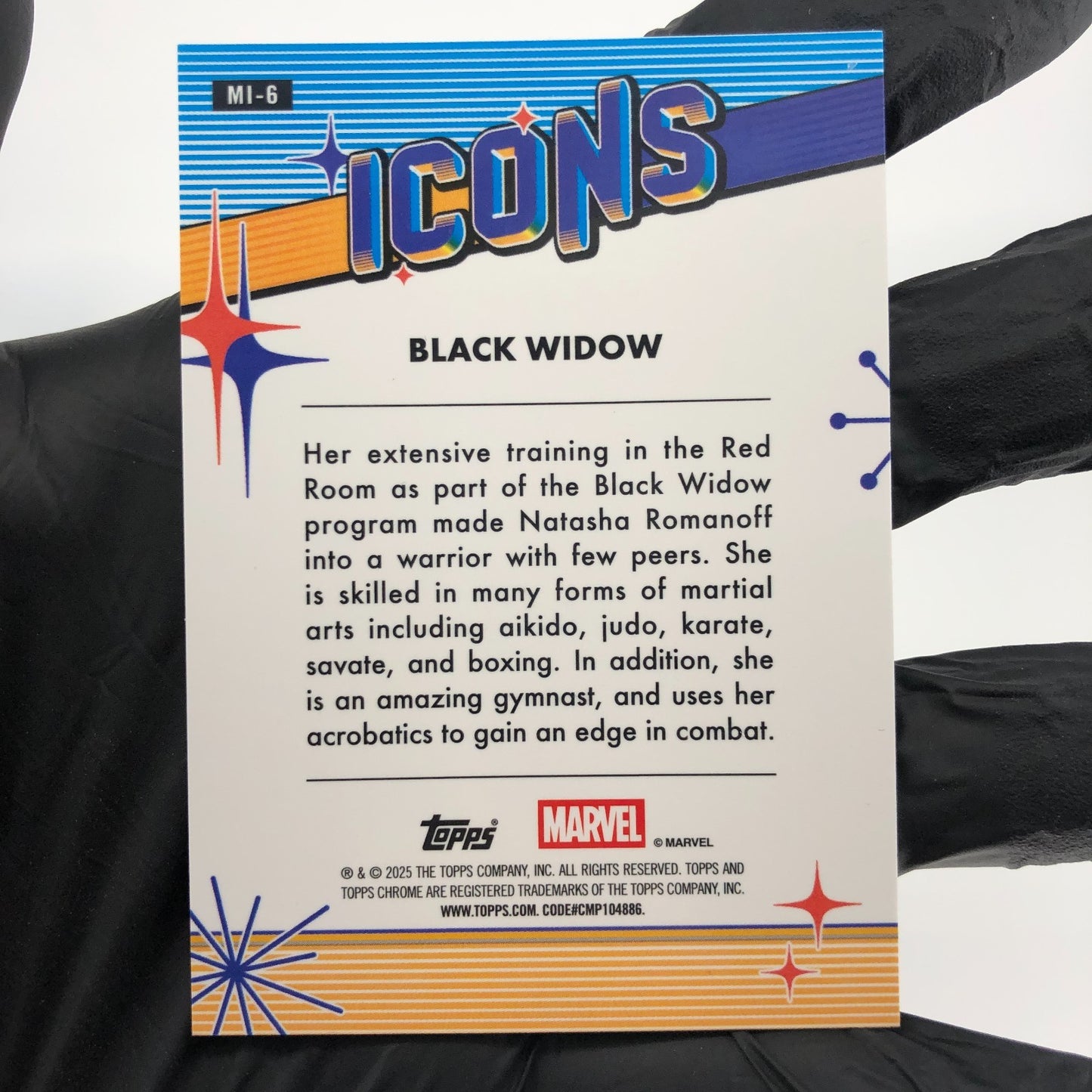 Marvel Card Black Widow MI-6 Icons Topps Chrome 2025 [NM]