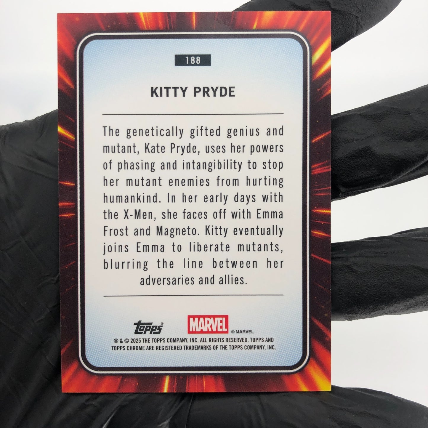 Marvel Card Kitty Pryde 188 Blue Green Shimmer /199 Topps Chrome 2025 [NM]