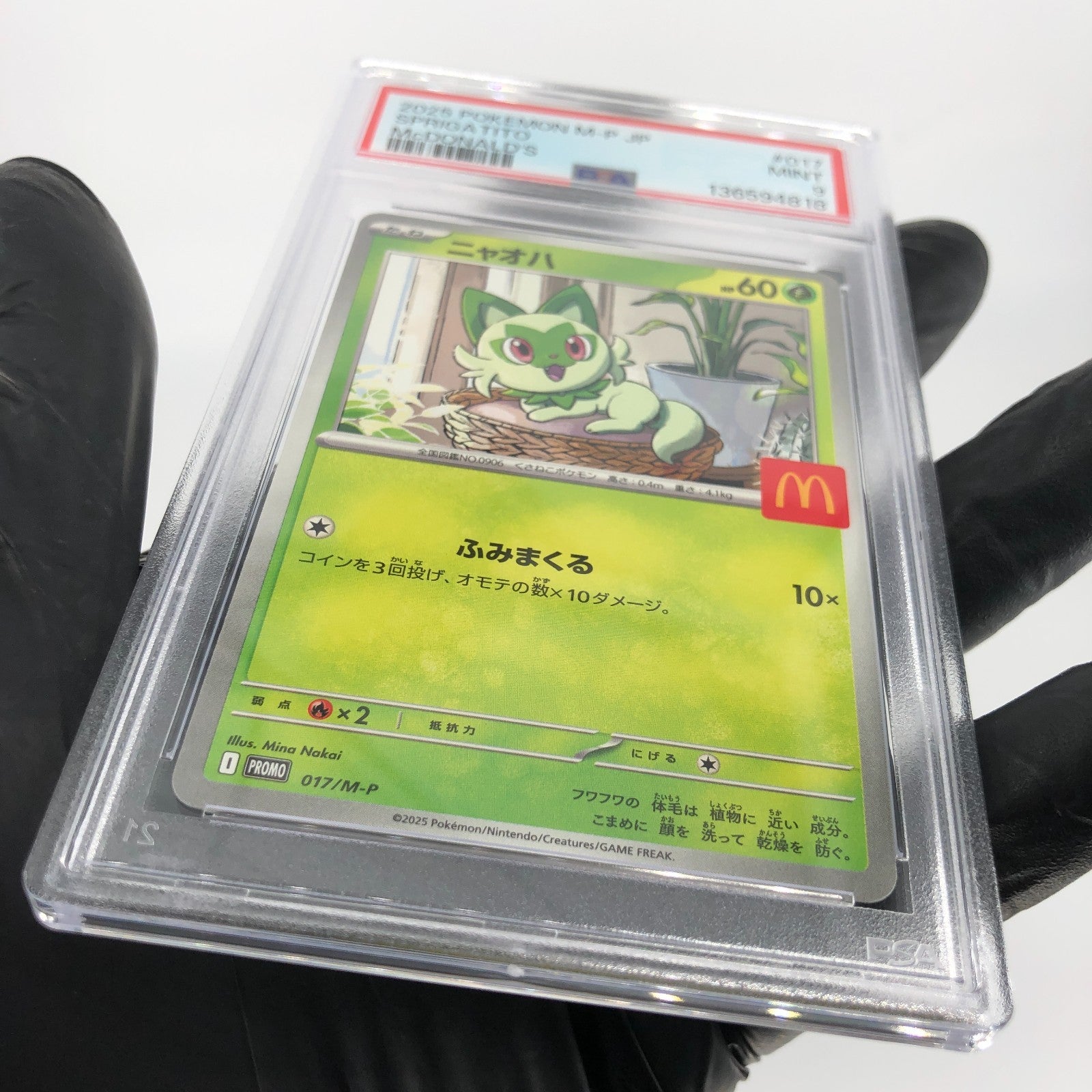 PSA 9 Pokemon Card Sprigatito 017/M-P McDonalds Promo Japanese Karte [9] 2