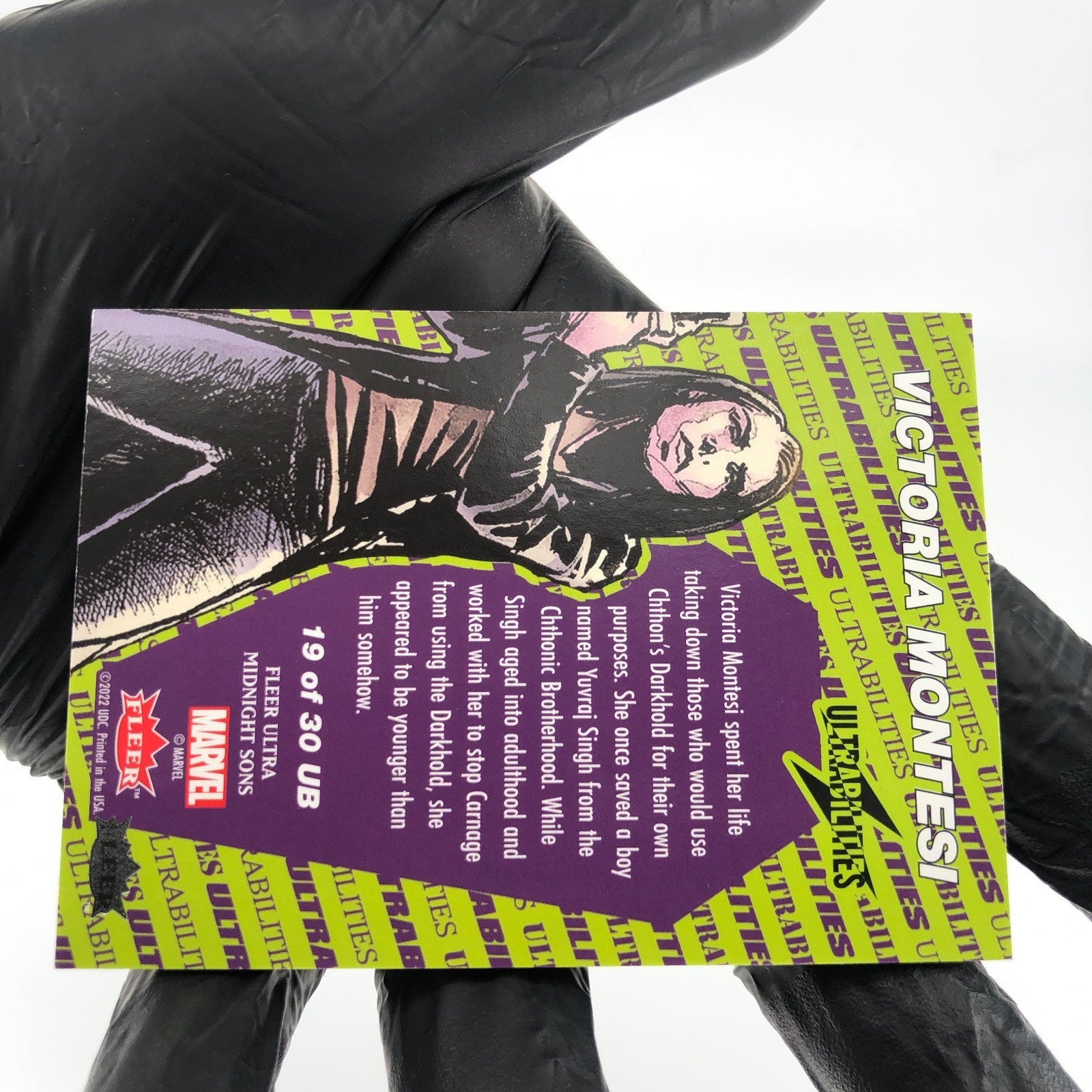 Marvel Card Victoria Montesi 19 of 30 UB Midnight Sons 2022 Fleer Upper Deck[NM]