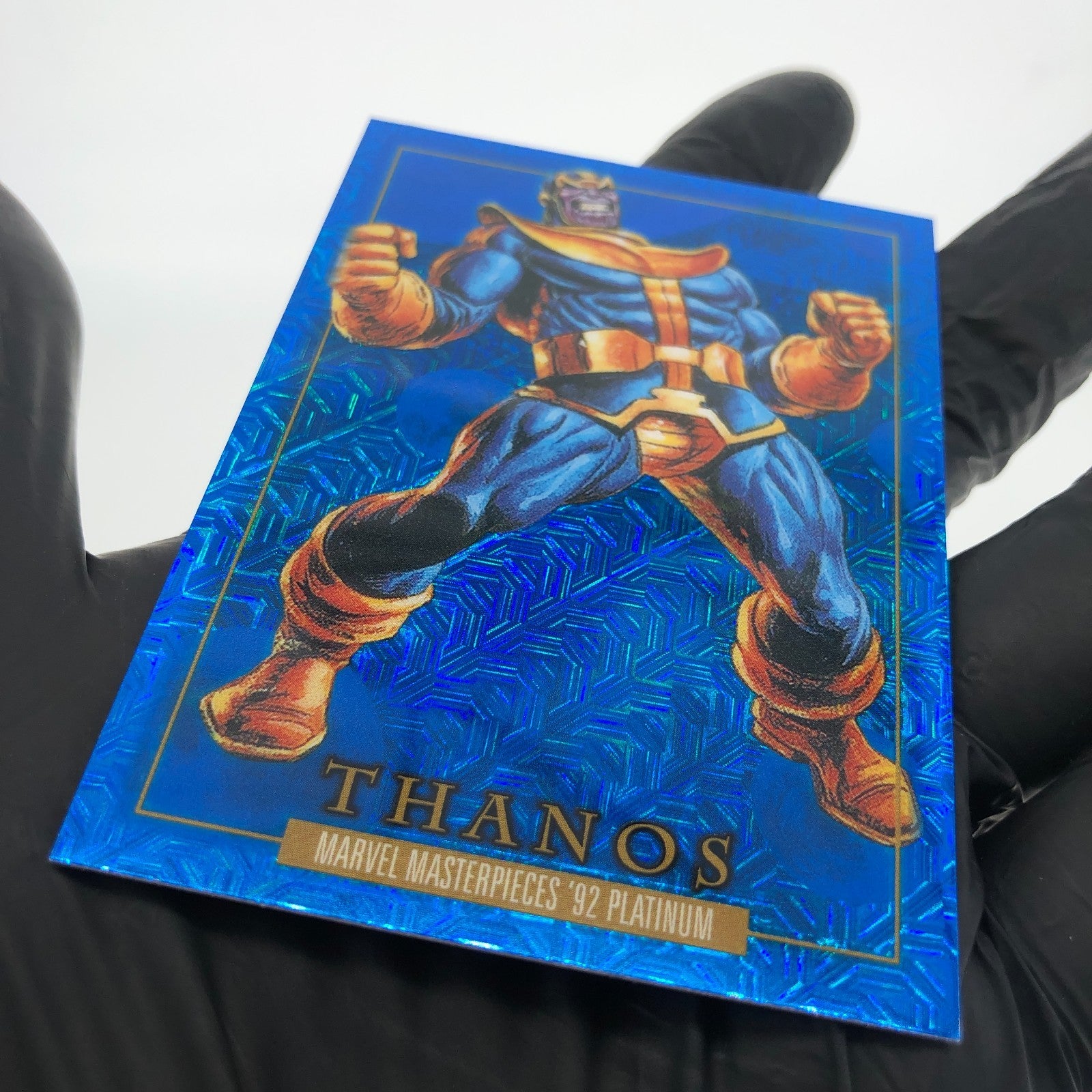 Marvel Card Thanos 83 Blue Traxx  Holo Fleer Upper Deck Masterpieces 92 [NM]