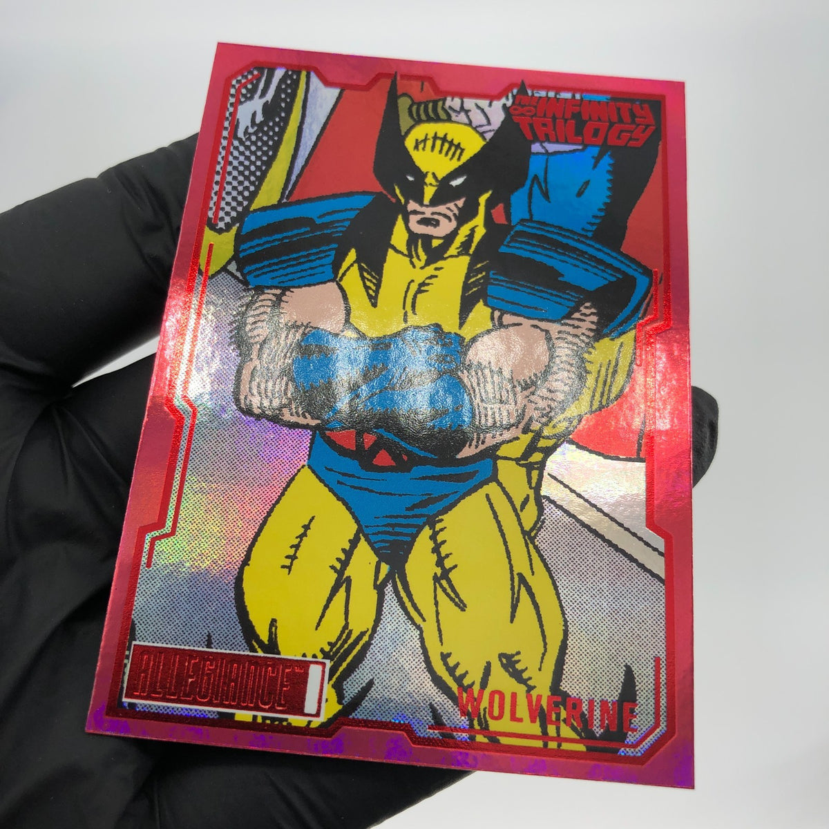 Marvel Card Wolverine 24 Rainbow Red Infinity Allegiance Upper Deck [NM]