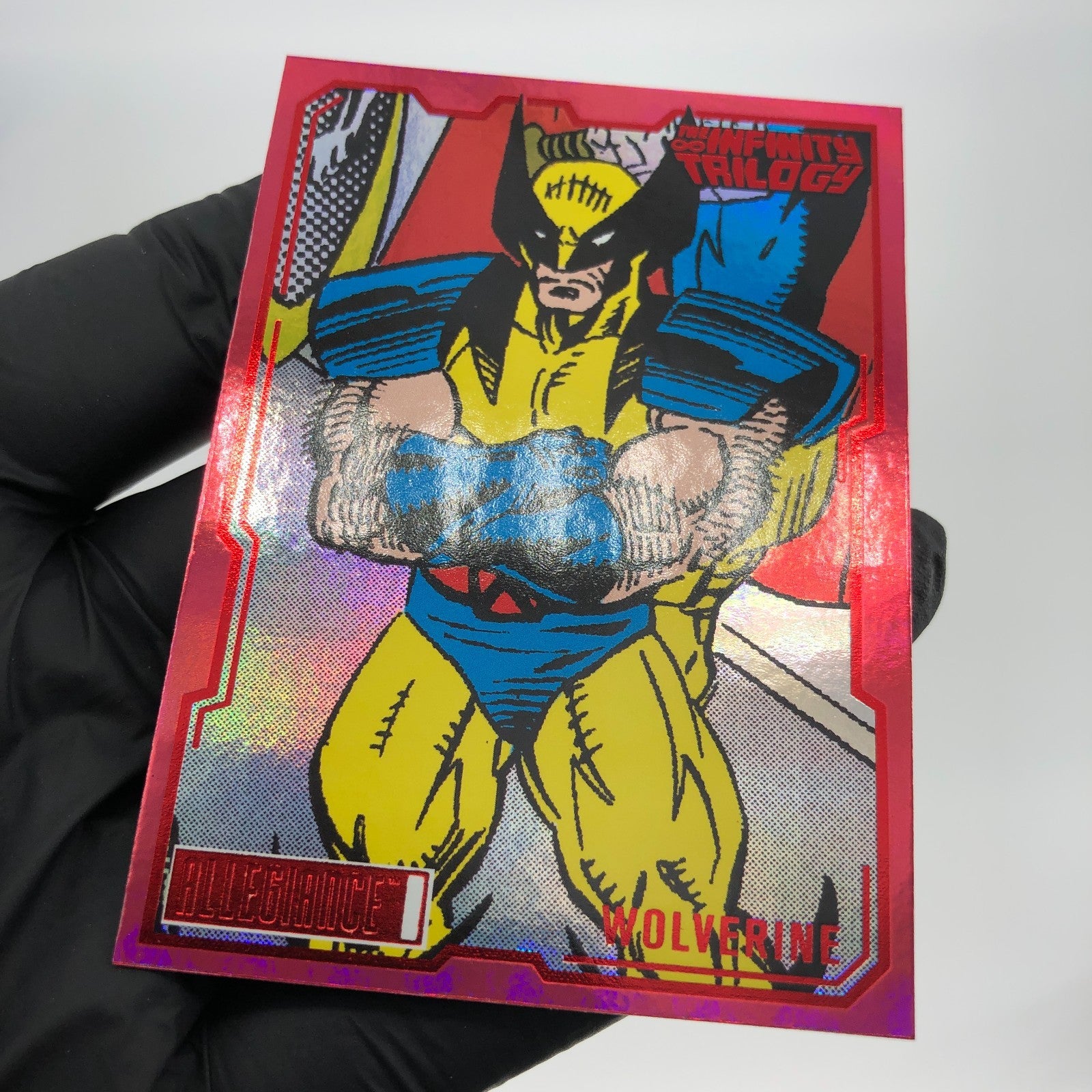Marvel Card Wolverine 24 Rainbow Red Infinity Allegiance Upper Deck [NM]