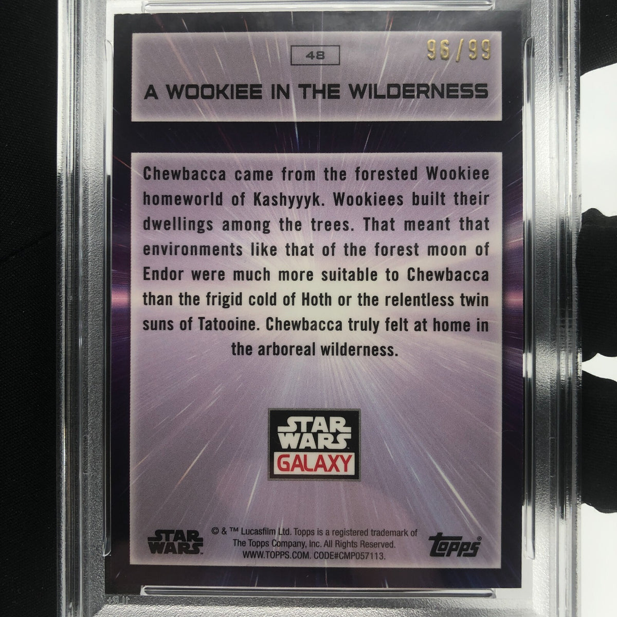 PSA 8 Star Wars Galaxy 2022 Wookiee 48 Wave Refractor /99 Topps Chrome [8]