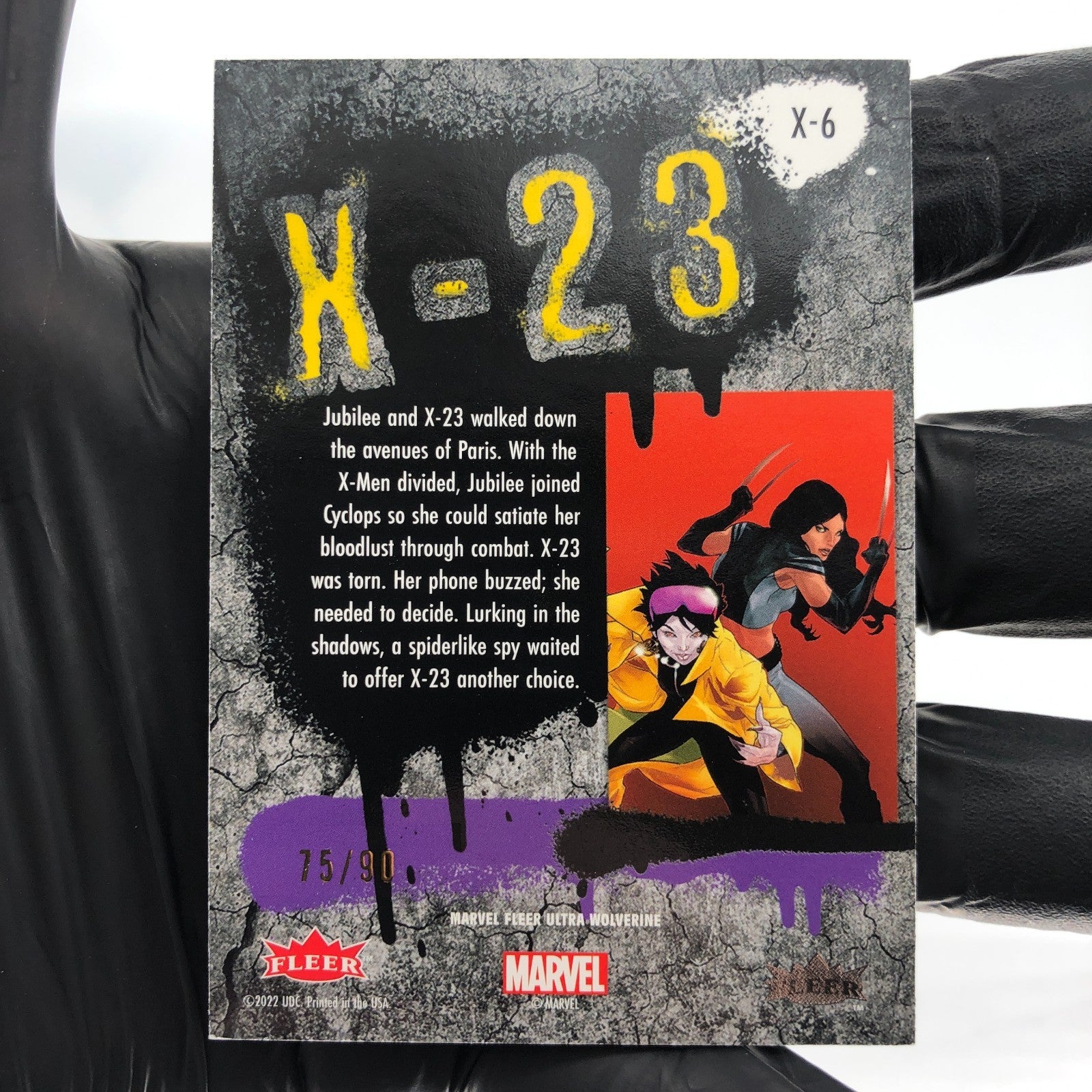 Marvel Card X-23 X-6 Gold /90 Fleer Upper Deck Ultra Wolverine [NM]