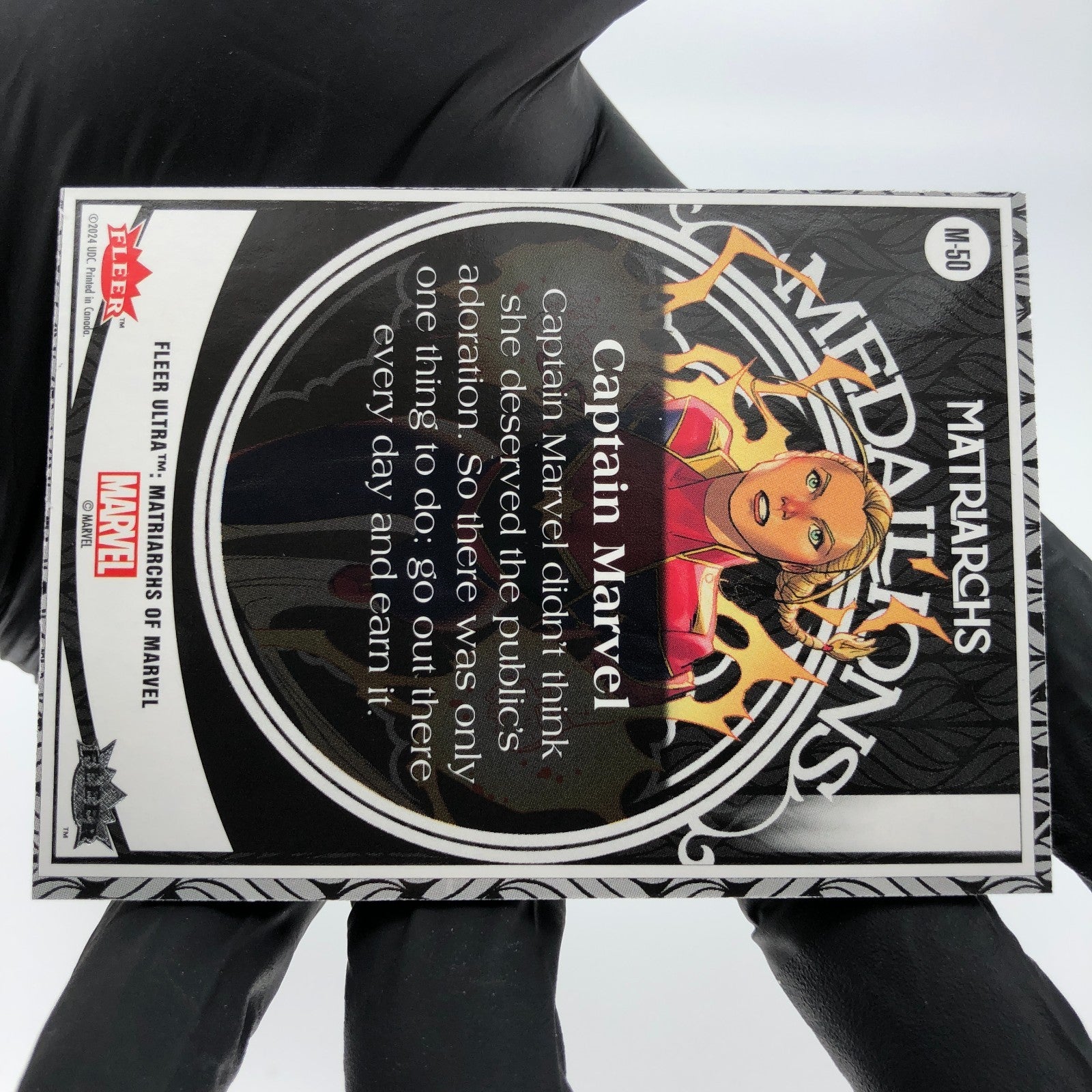 Marvel Card Captain Marvel M-50 Holo Matriarchs 2024 Fleer [NM]