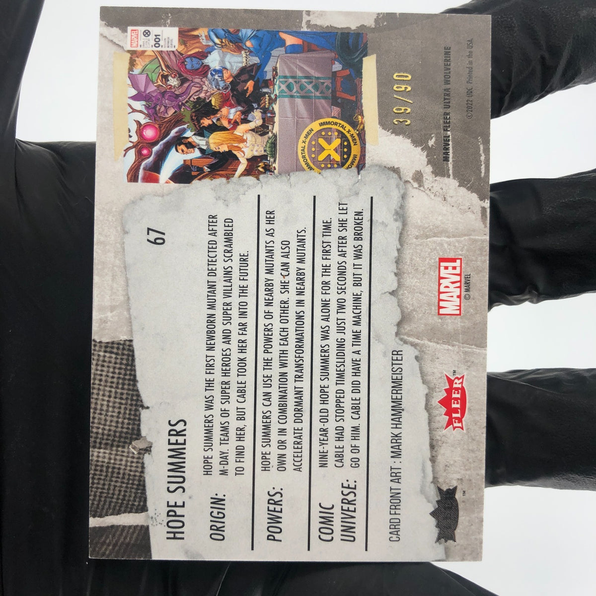 Marvel Card Hope Summers 67 Gold /90 Fleer Upper Deck Ultra Wolverine [NM]