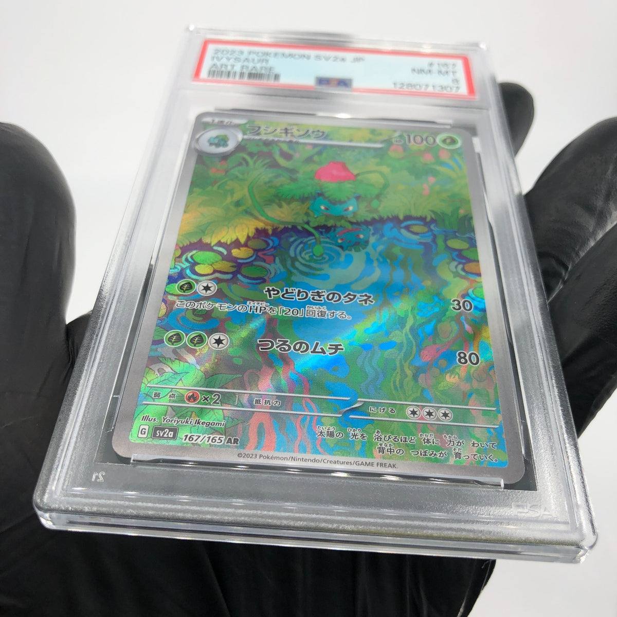PSA 8 Pokemon Card Ivysaur 167/165 AR sv2a Japanese Karte [8]