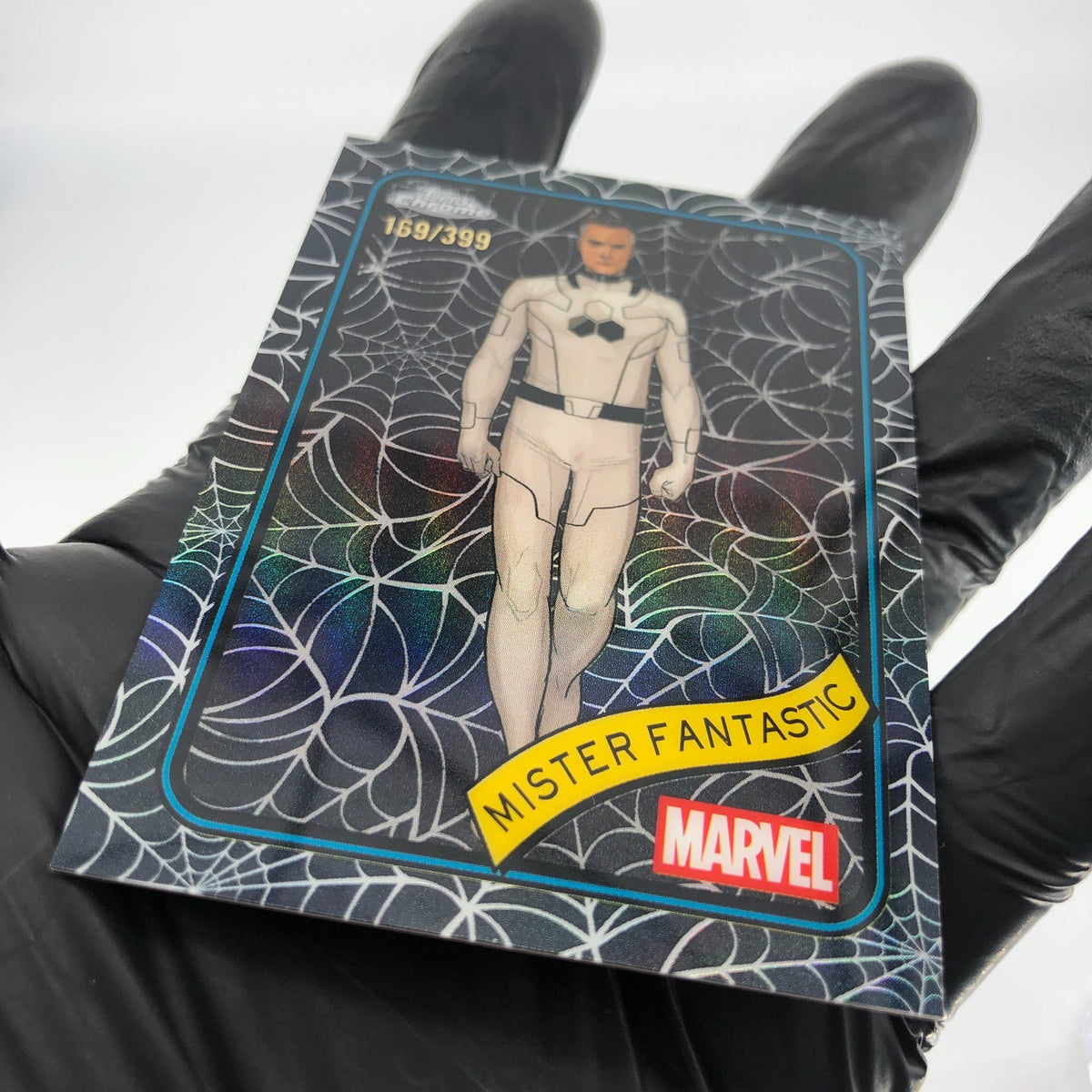 Marvel Card Mister Fantastic 89 Black Web /399 Topps Chrome 2025 [NM]