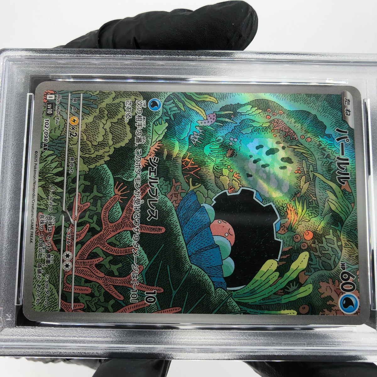 PSA 9 Pokemon Card Clamperl 102/098 AR SV10 Japanese Karte [9]