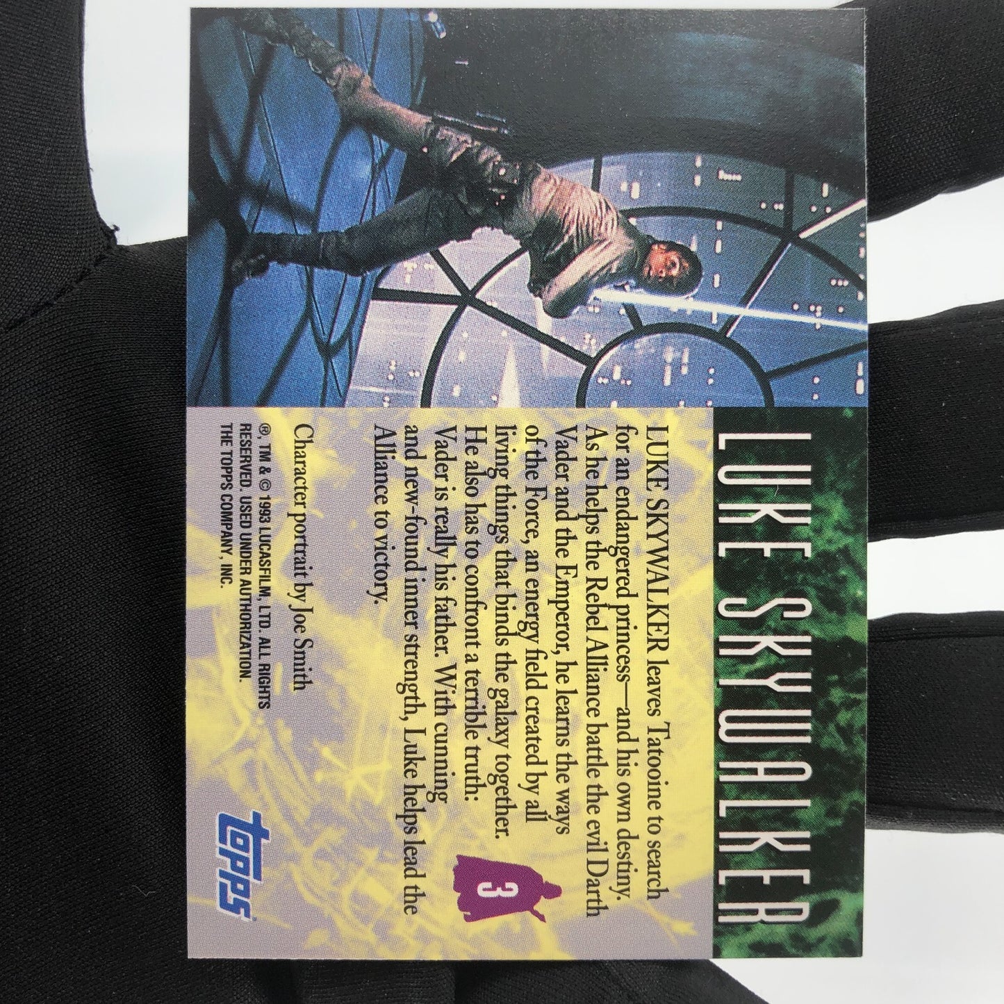 Star Wars Galaxy Card The Design Of 3 Topps Luke Skywalker 1993 [Rank A]